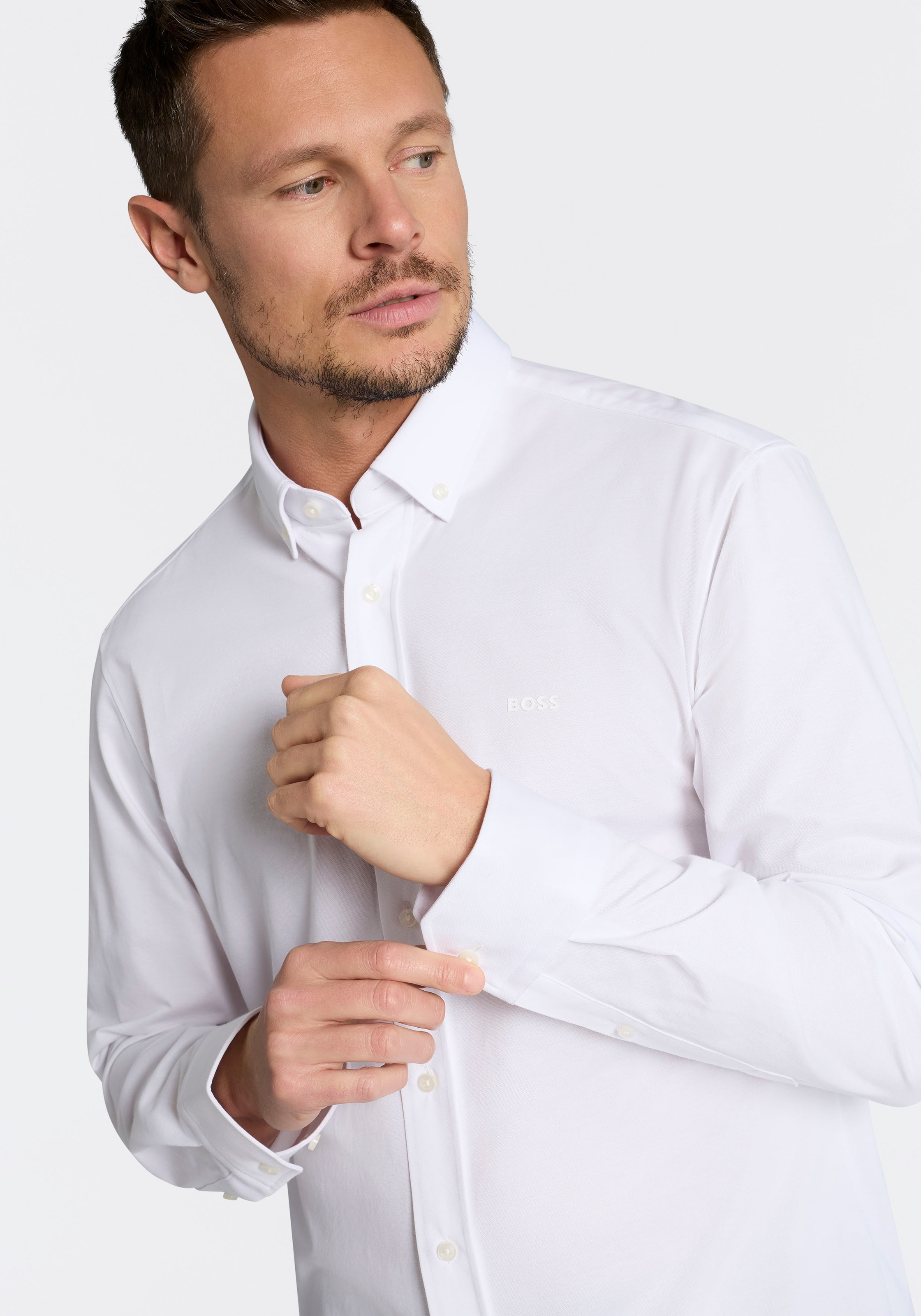 Thumbnail - BOSS Businesshemd "JOE" mit Button-Down-Kragen, regular fit