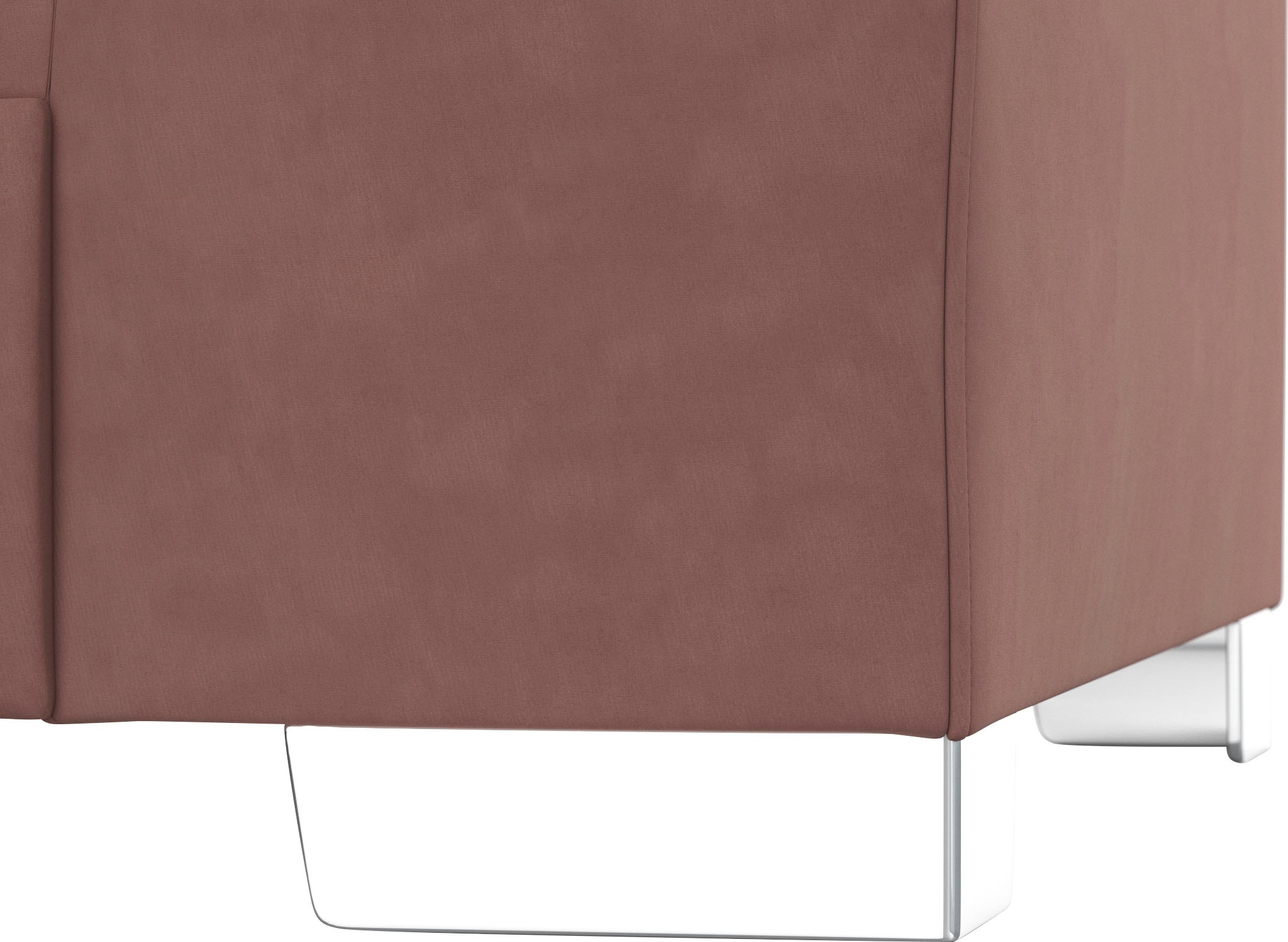 DOMO collection Ecksofa »Anzio in kubischer Formensprache, flache Armlehnen, L-Form«, Wahlweise mit Bettfunktion und Federkern für hohen Sitzkomfort