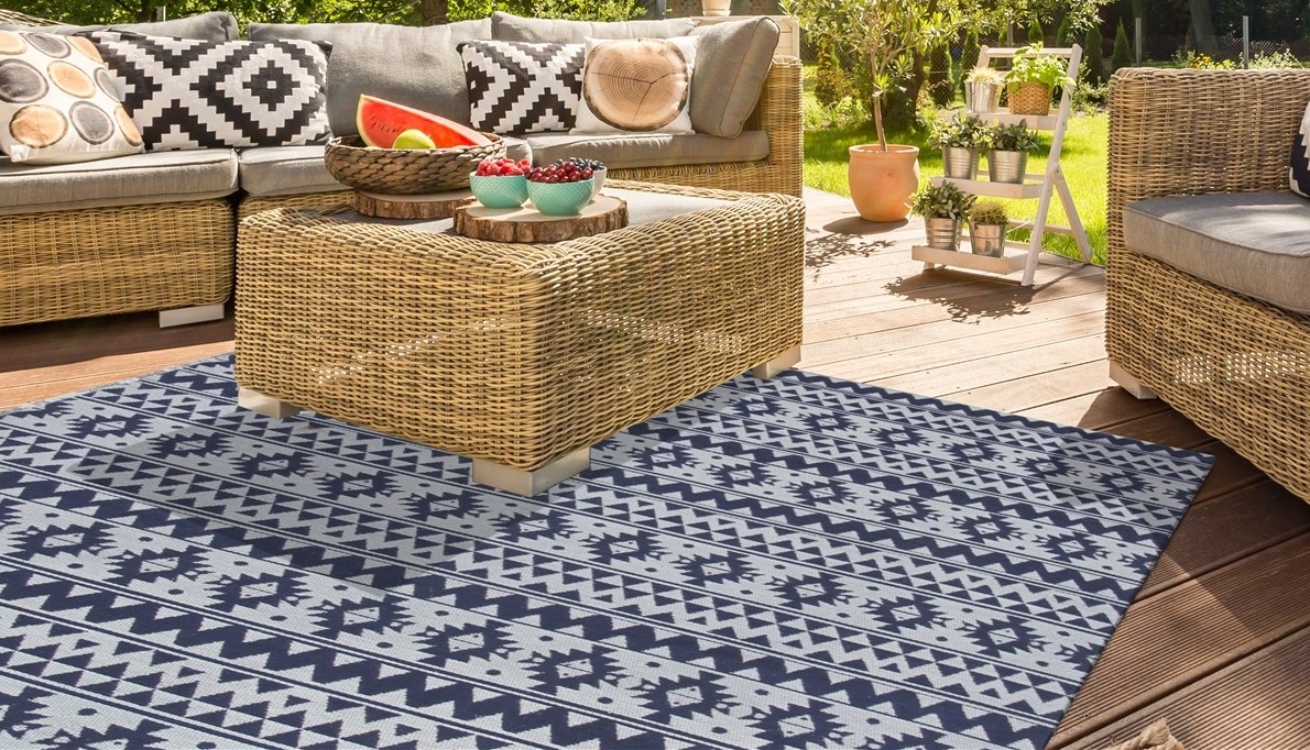 Kayoom Teppich "Sunny 210" rechteckig 8 mm Höhe Outdoor-Teppich, besonders strapazierfähig, auch für Indoor