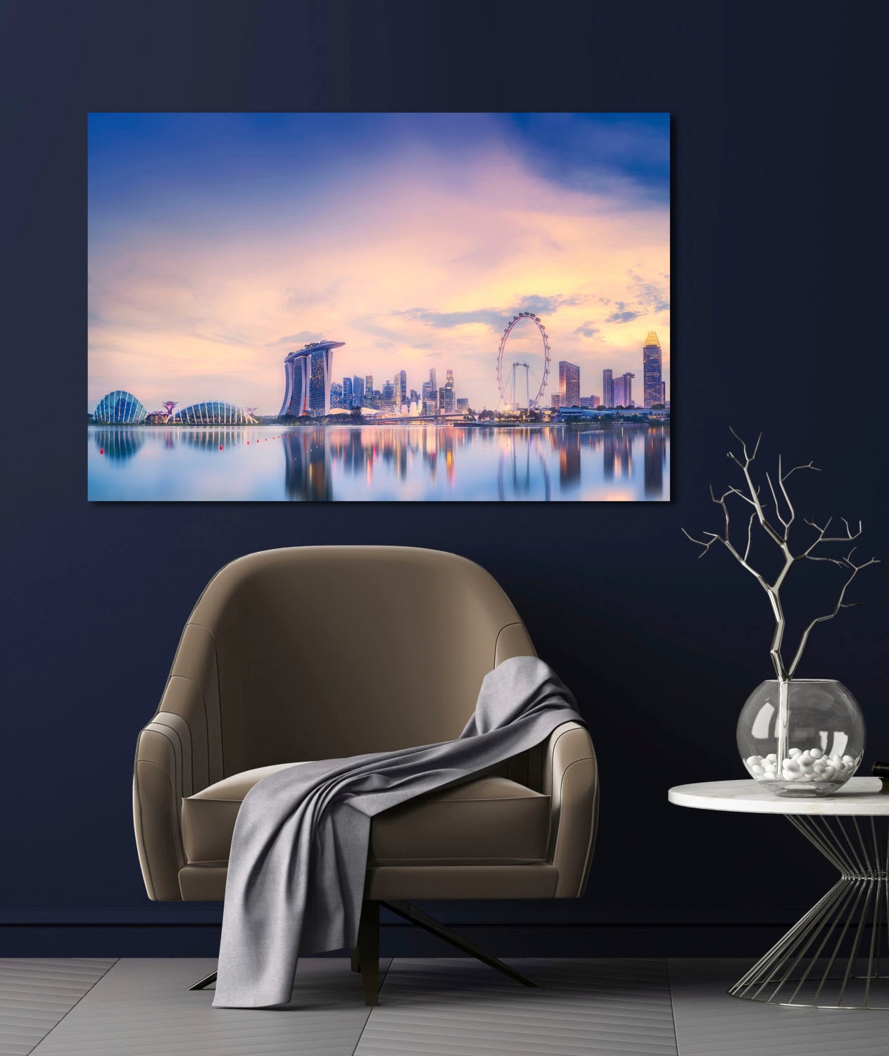 queence Acrylglasbild »Skyline«, Elemente der Architektur-Gebäude-Städte-Skyline, Fine Art-Print in Galeriequalität