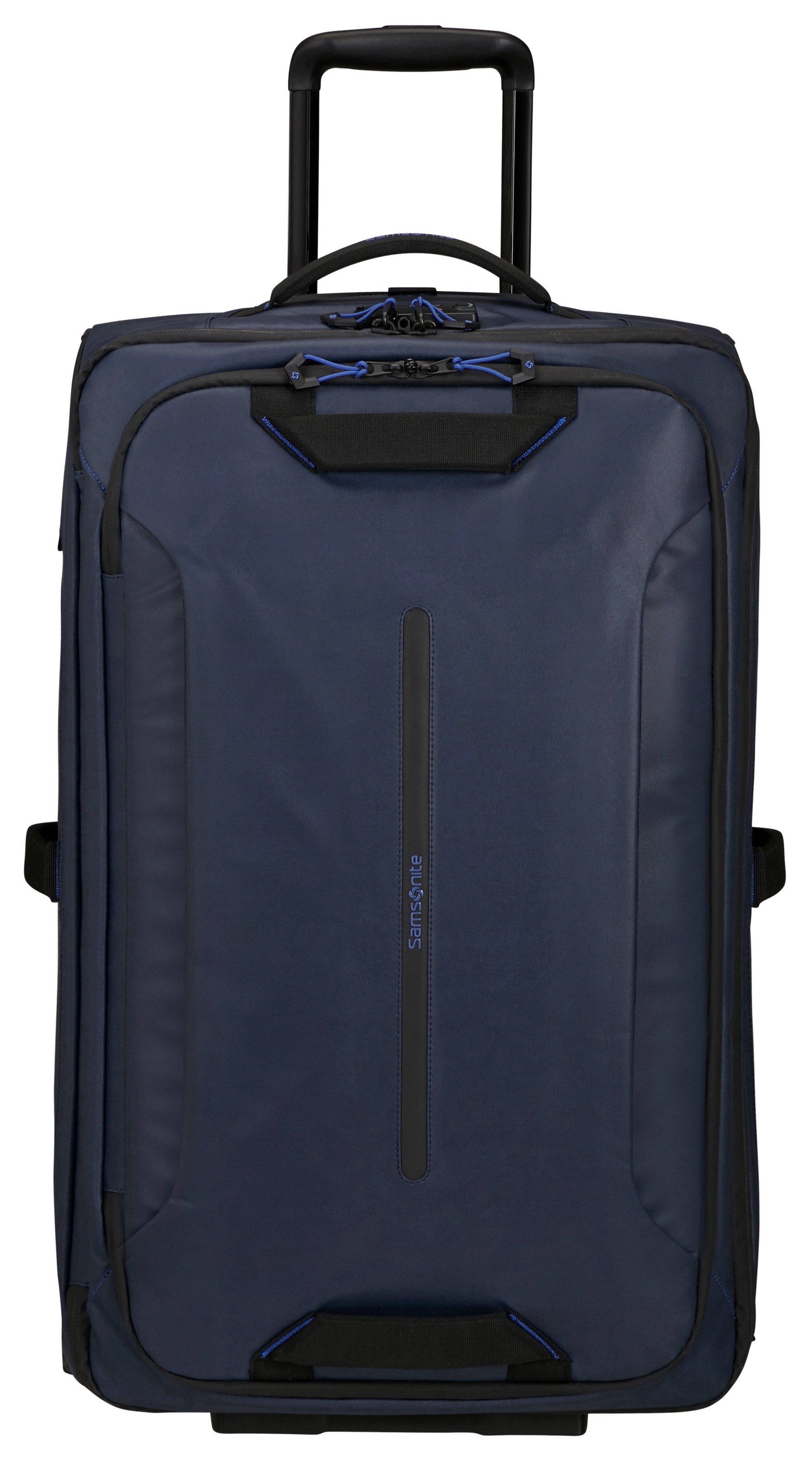 Weichgepäck-Trolley SAMSONITE "ECODIVER 67", Gr. B/H/T: 43cm x 67cm x 28cm 76 l, blau (blau nights), Nylon, Koffer, Reisetasche, Trolley Weichschalenkoffer Koffer TSA-Zahlenschloss 3