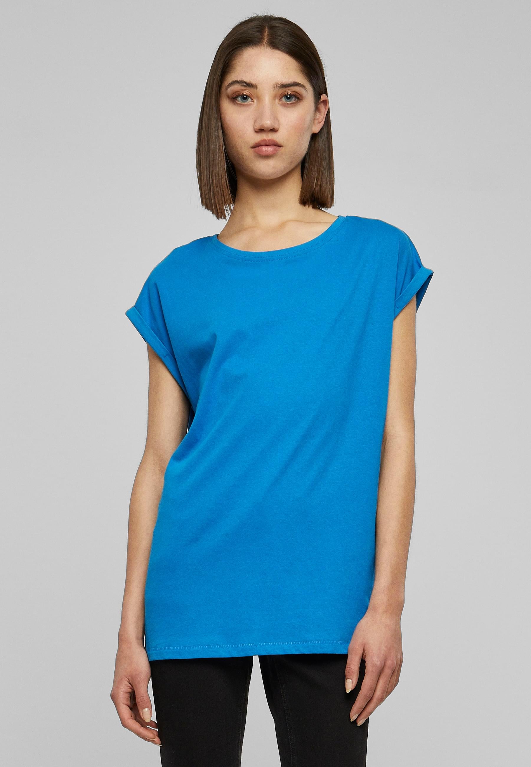 URBAN CLASSICS Kurzarmshirt »Urban Classics Damen Ladies Extended Shoulder Tee«, (1 tlg.)