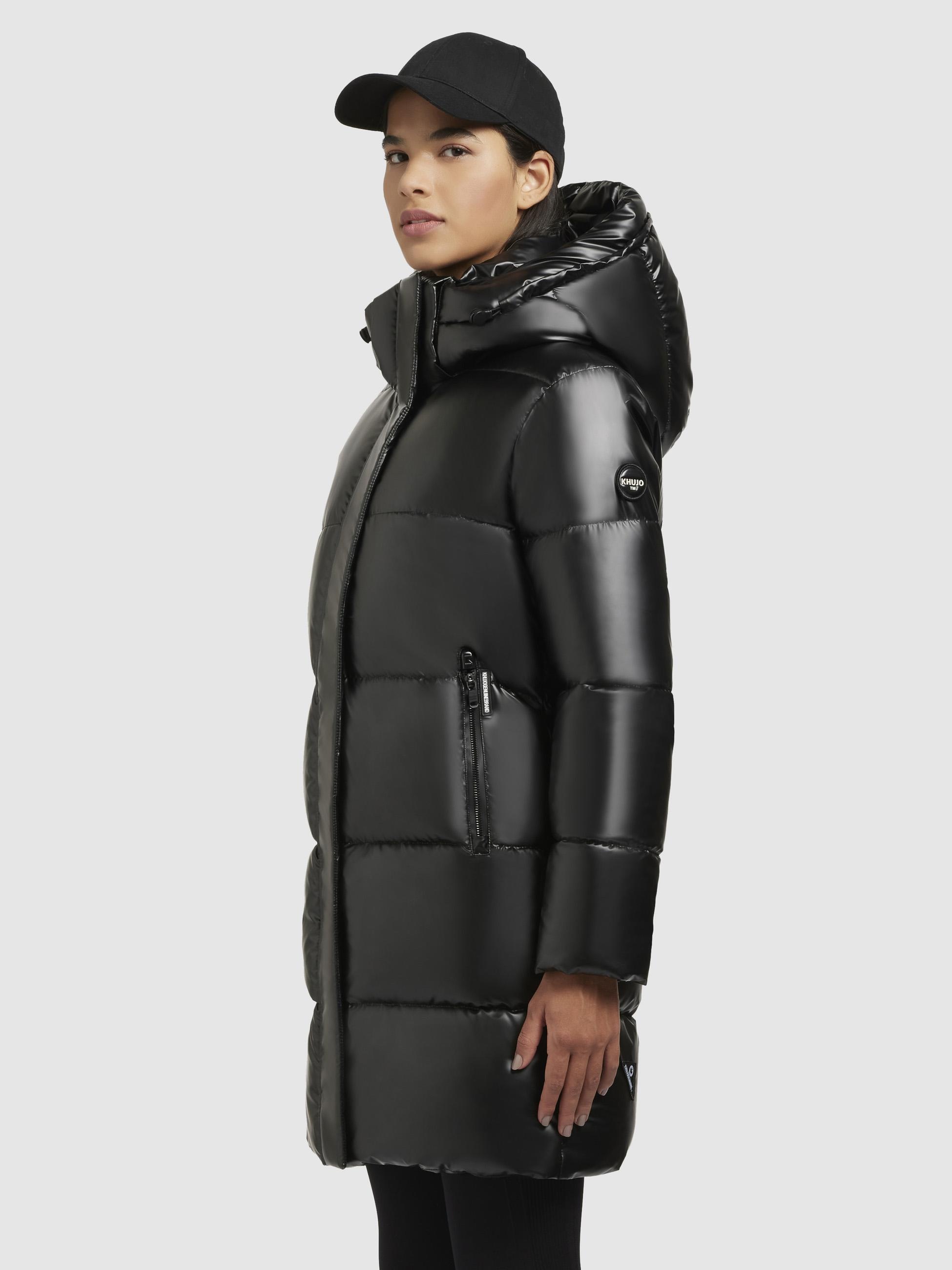 khujo Steppmantel »Haya Shiny-YM«, Wasserdichter gesteppter Damen Winter Kurzmantel