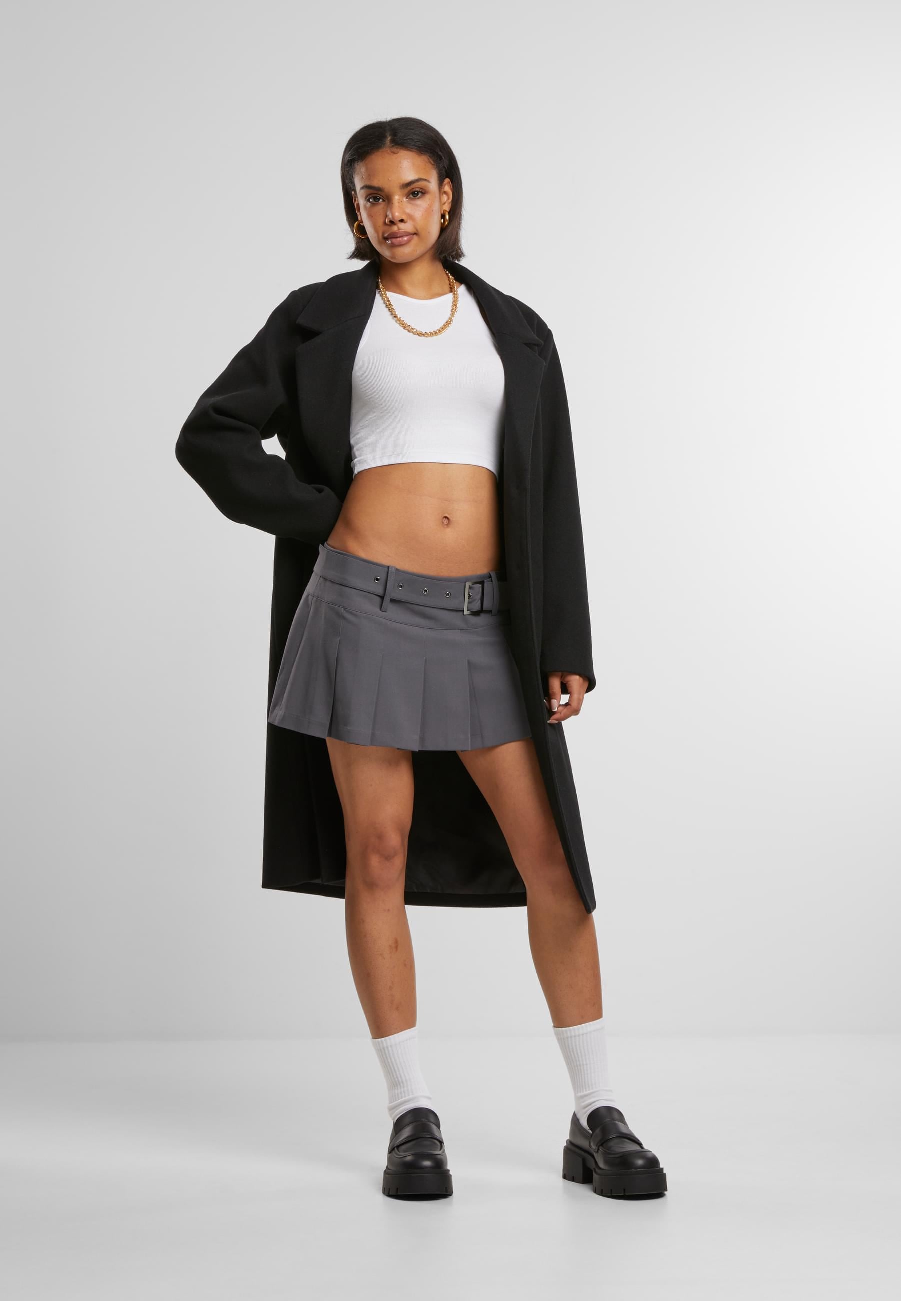 URBAN CLASSICS Sommerrock »Urban Classics Ladies Pleated Skirt«, (1 tlg.)