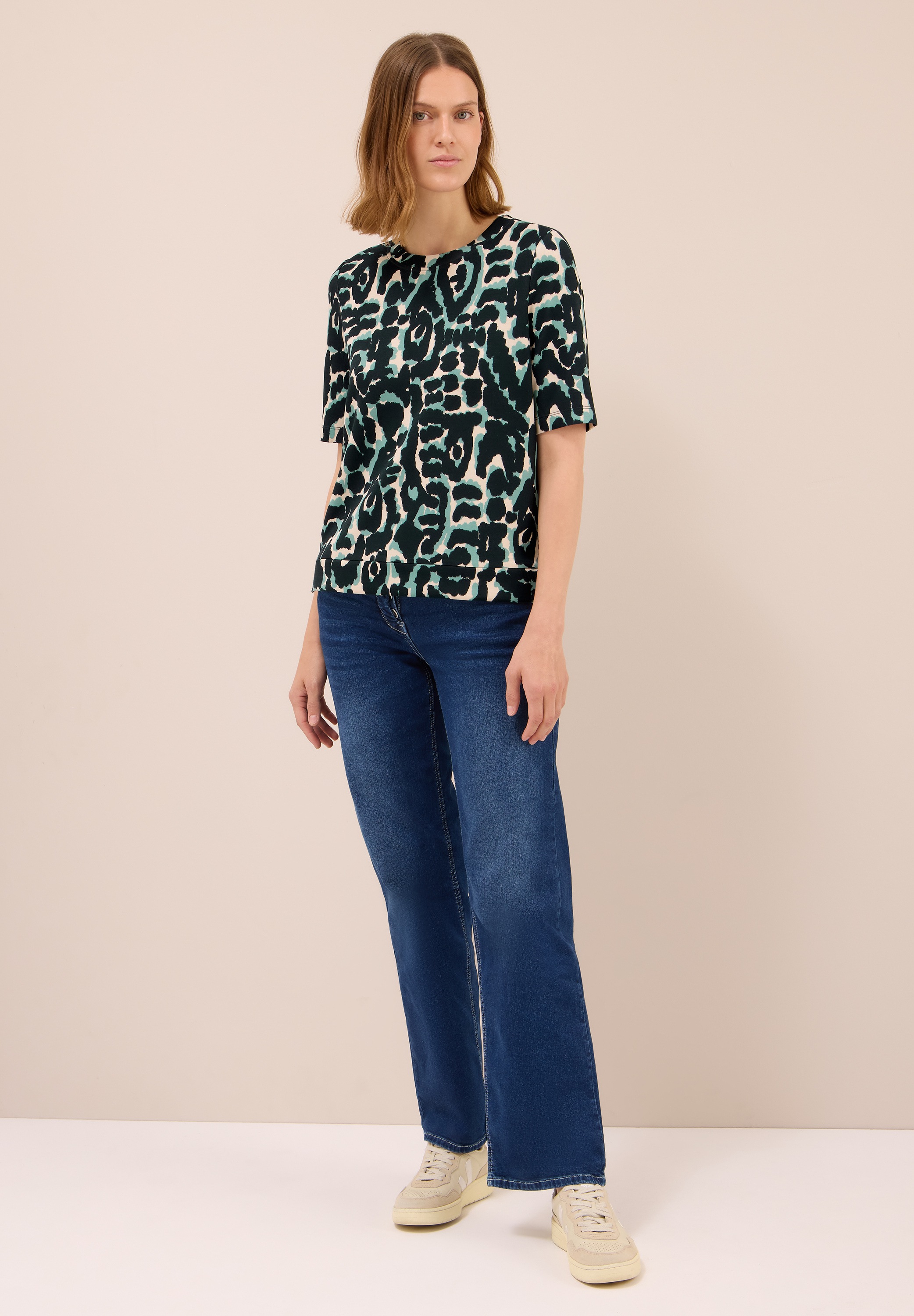 Thumbnail - Cecil Rundhalsshirt mit grafischem Muster