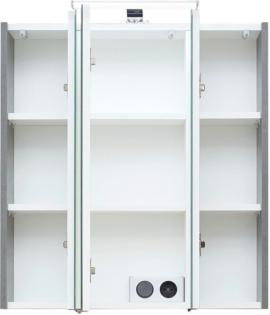 Saphir Badmöbel-Set »Quickset 945 4-teilig, Waschbeckenunterschrank und LED-Spiegelschrank«, (4 St.), Unterschrank, Hängeschrank, 7 Türen, 2 Schubladen, inkl. Türdämpfer