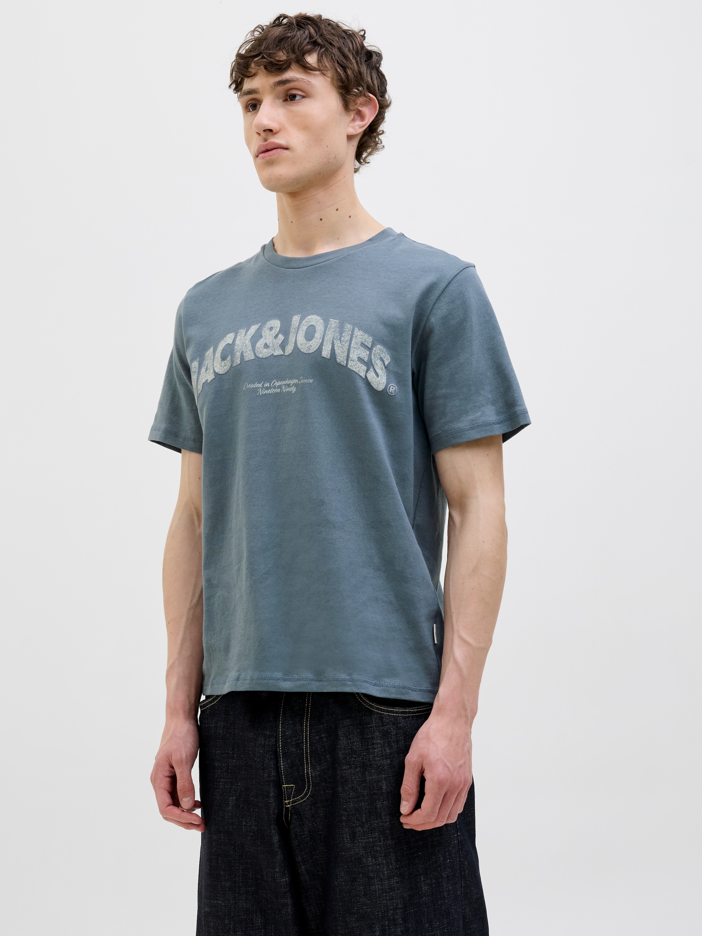 Jack & Jones T-Shirt "JORALMERIA BOLD BRANDING TEE SS CN", mit Logo Druck günstig online kaufen