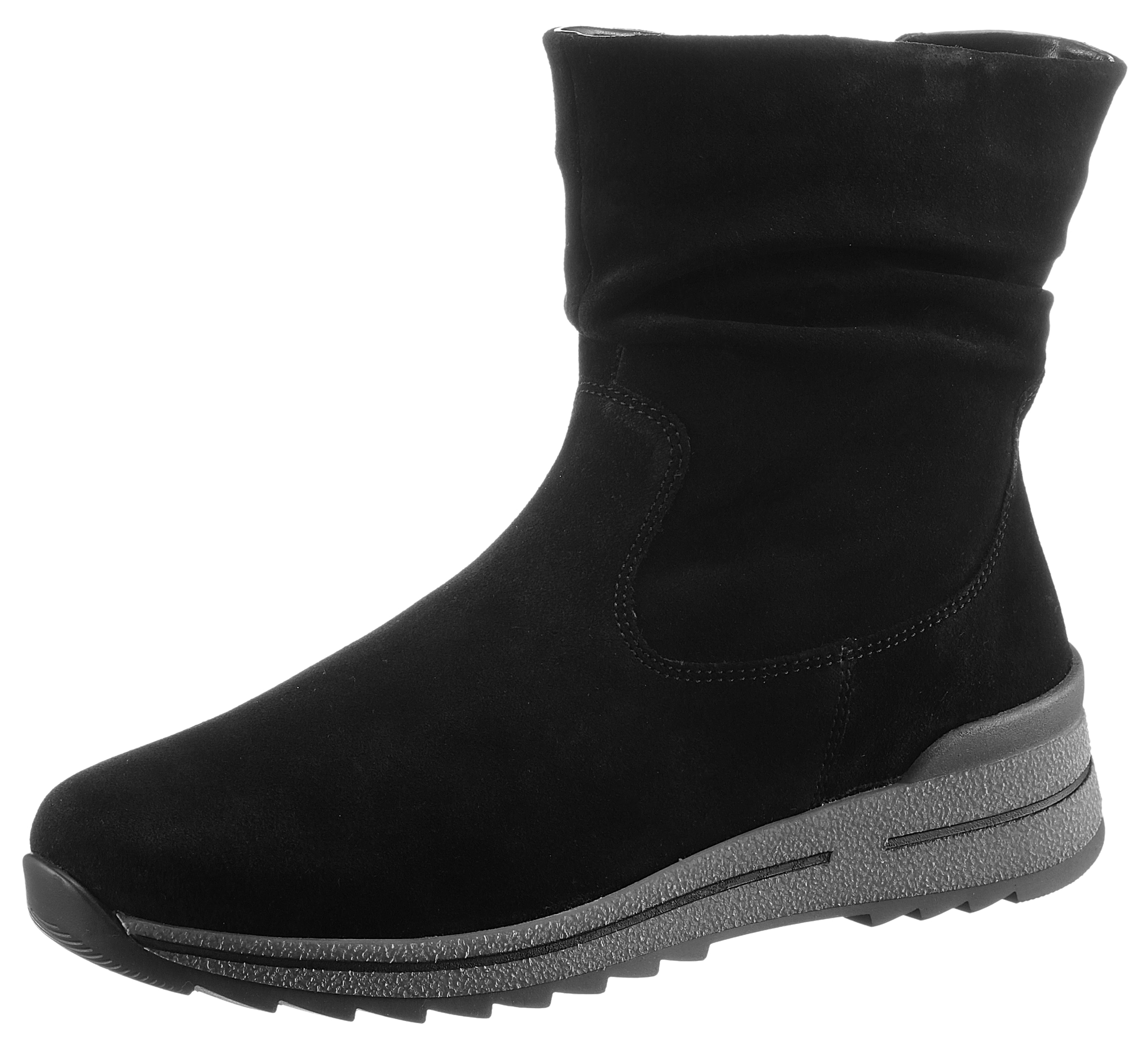 Ara Stiefelette "OSAKA", Boots mit gerafftem slouchy-Schaft, Komfortweite H (=sehr weit)