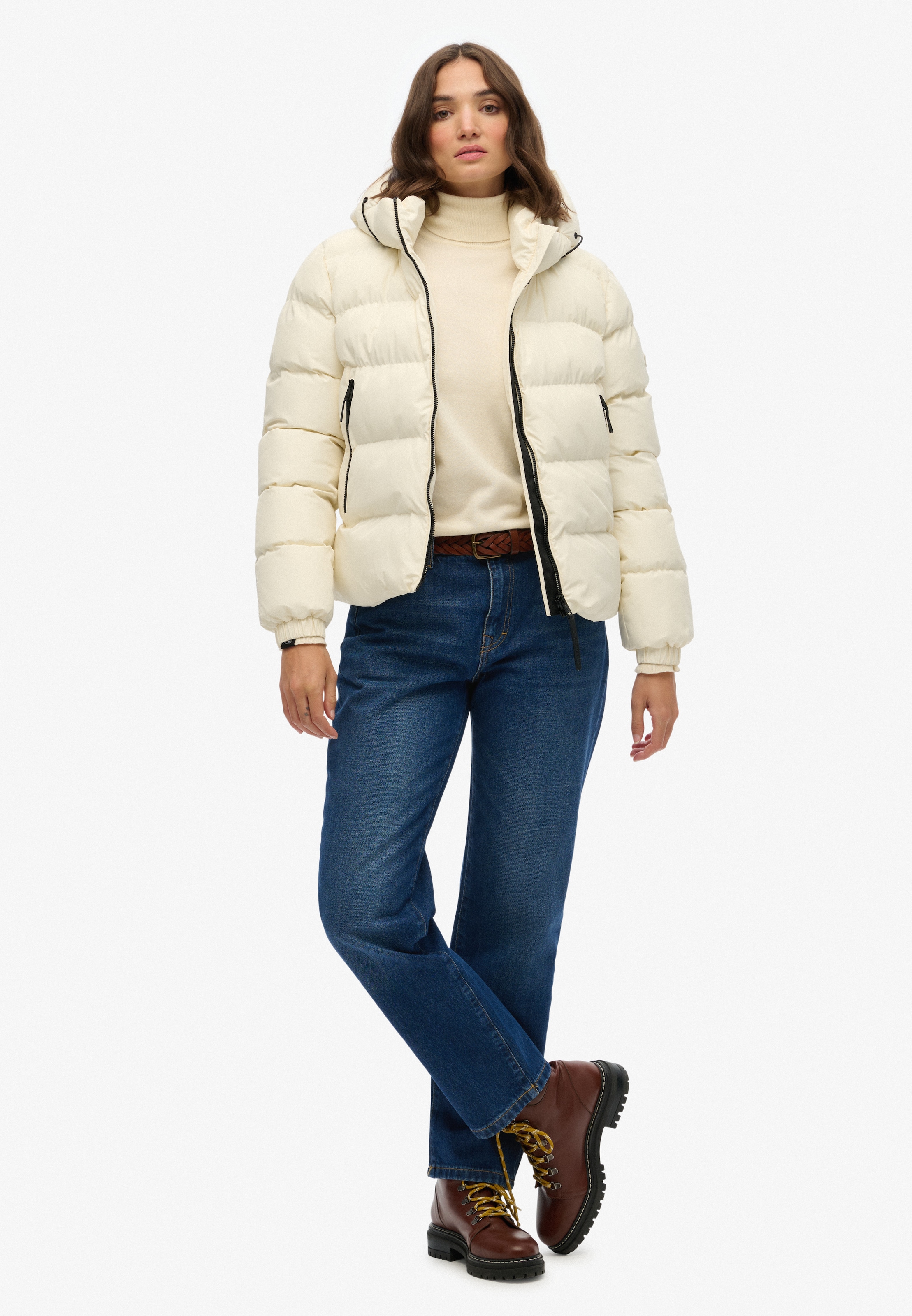 Superdry Steppjacke »HOODED SPORTS PUFFER JACKET«, mit Kapuze