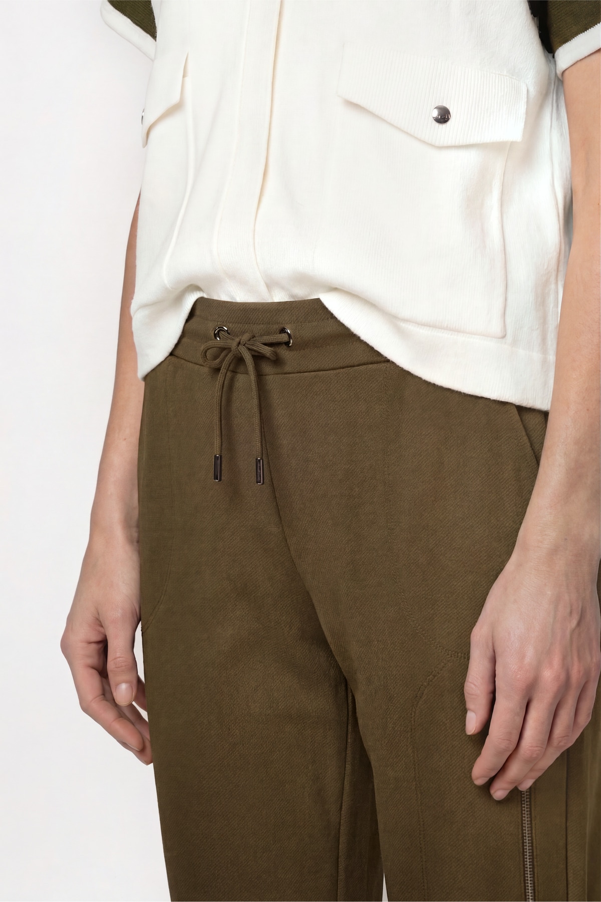 Monari Jogger Pants »Hose Basic Rippe 72cm«  Regular fit mit Taschen