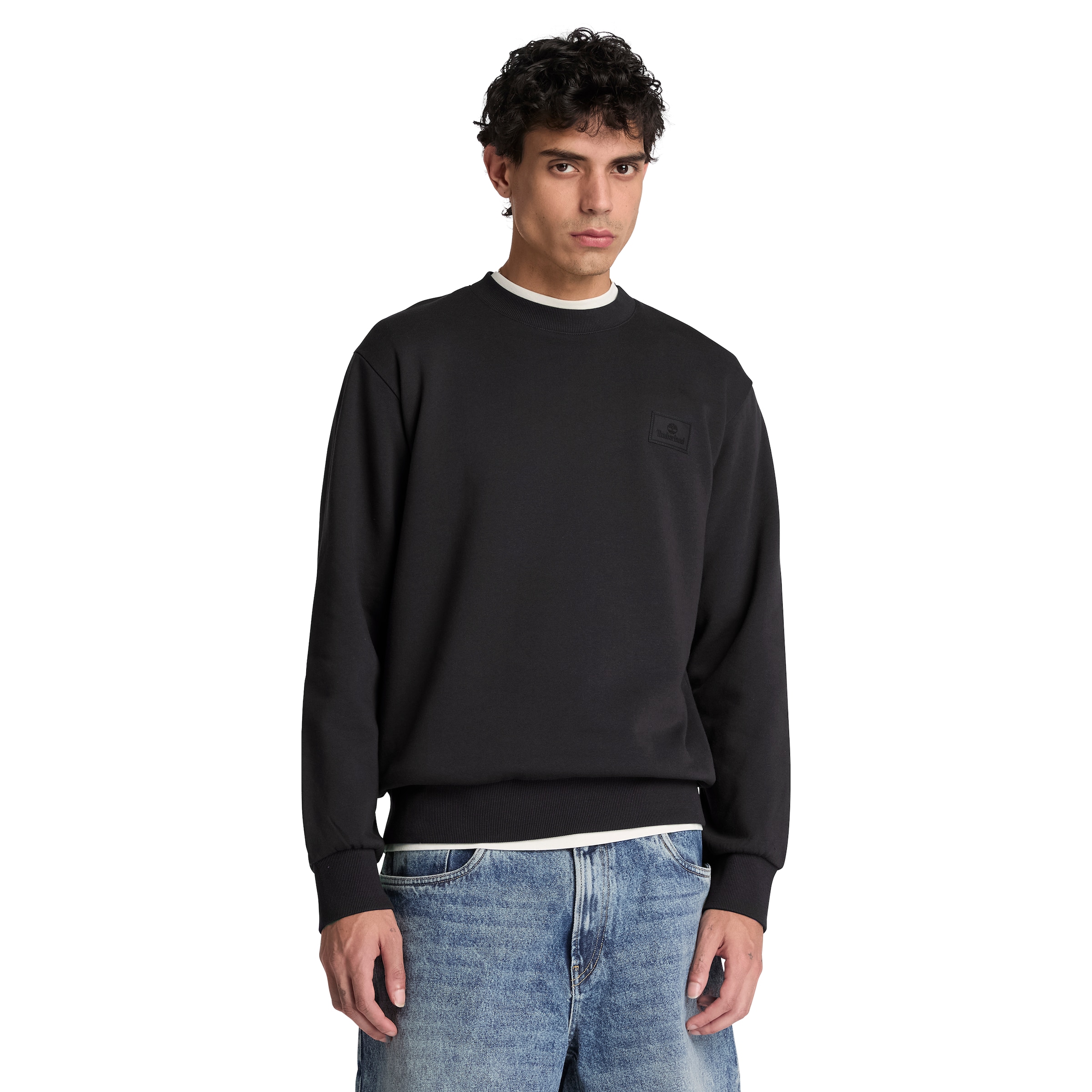 Timberland Sweatshirt "Silicon Badge BB Crew Sweatshirt", aus Baumwolle und Polyester, erhältlich in den Größen S bis XXXL