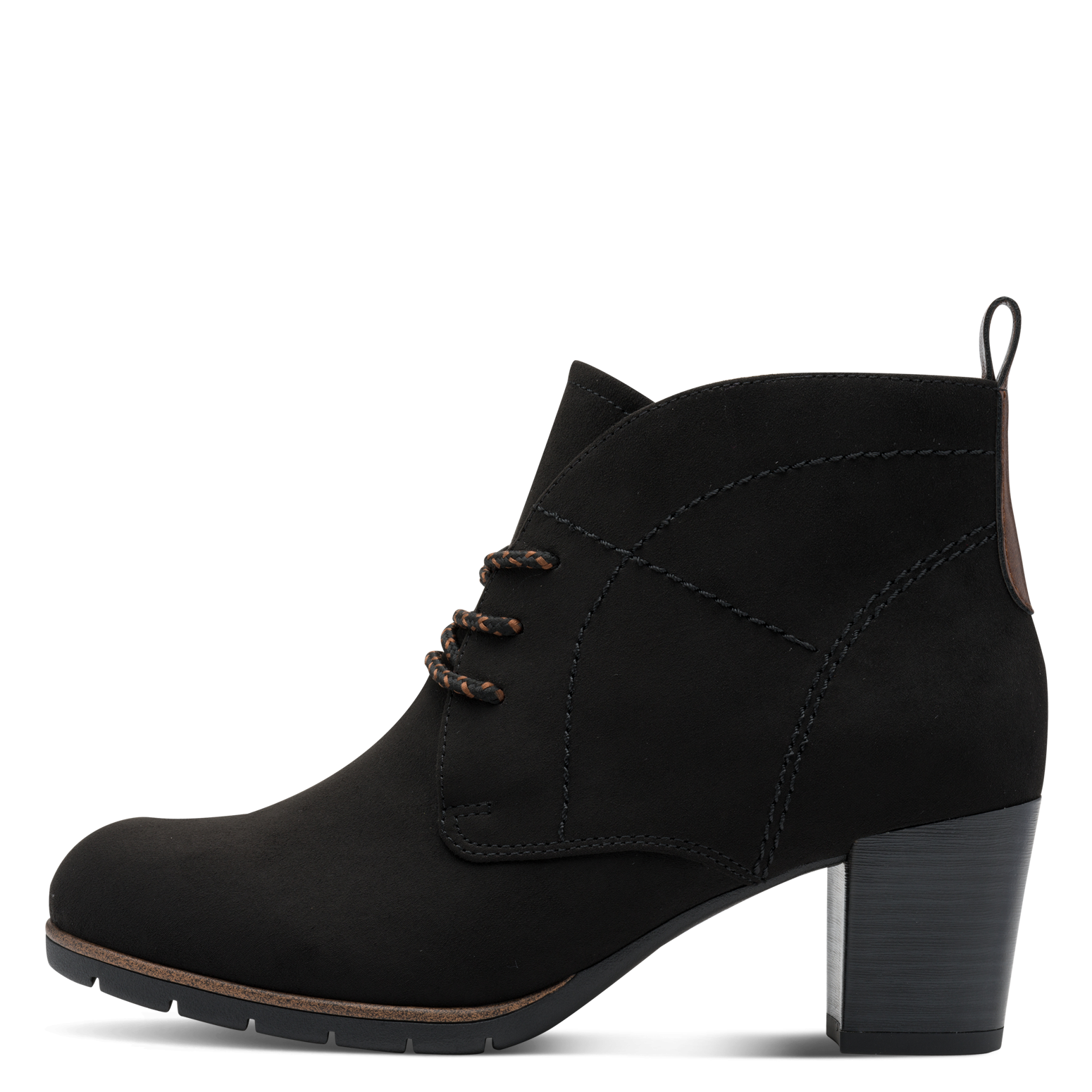 MARCO TOZZI Schnürstiefelette, Blockabsatz, Ankleboots, Schnürboots mit Zie günstig online kaufen