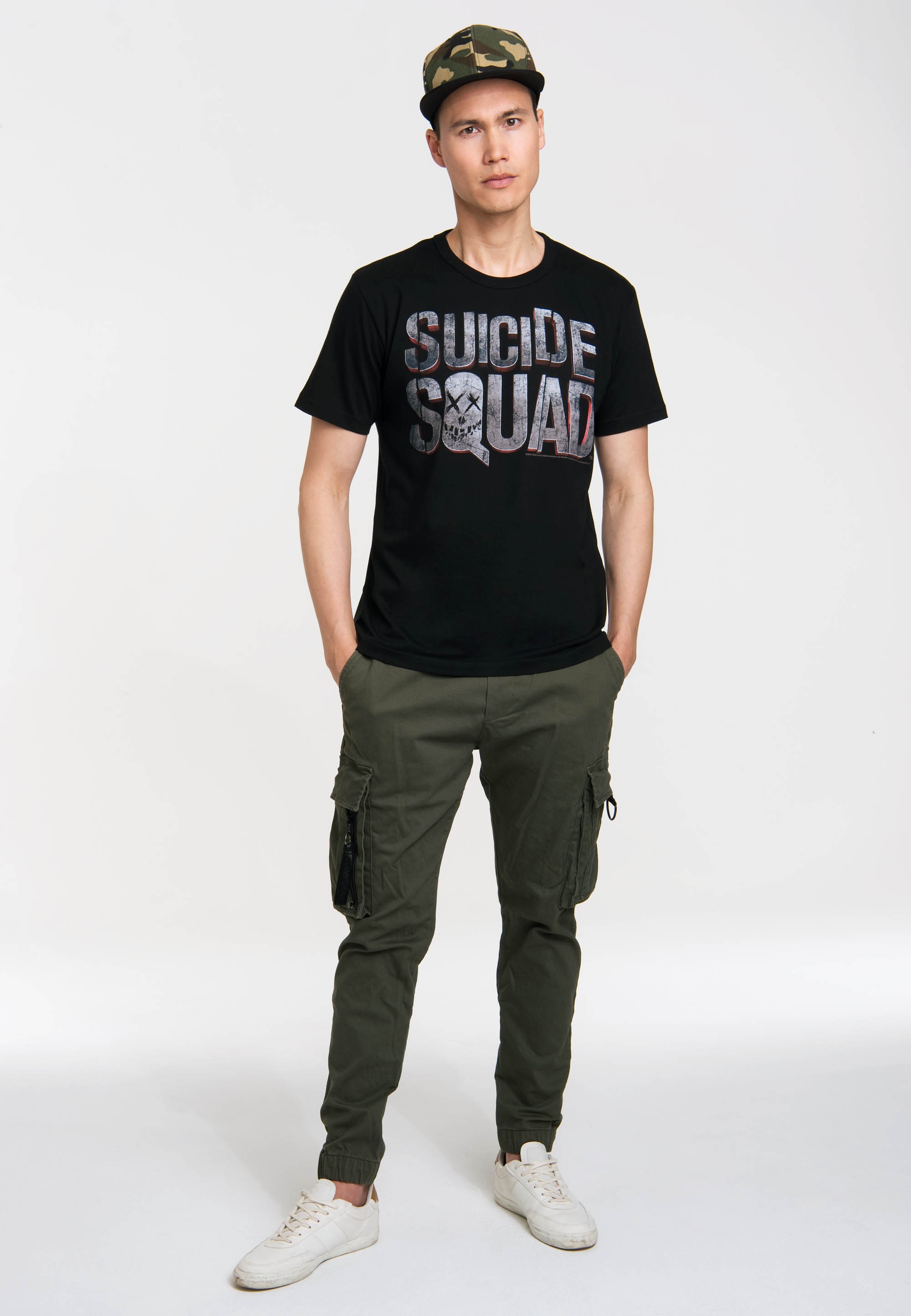 LOGOSHIRT T-Shirt »Suicide Squad« mit coolem Frontprint