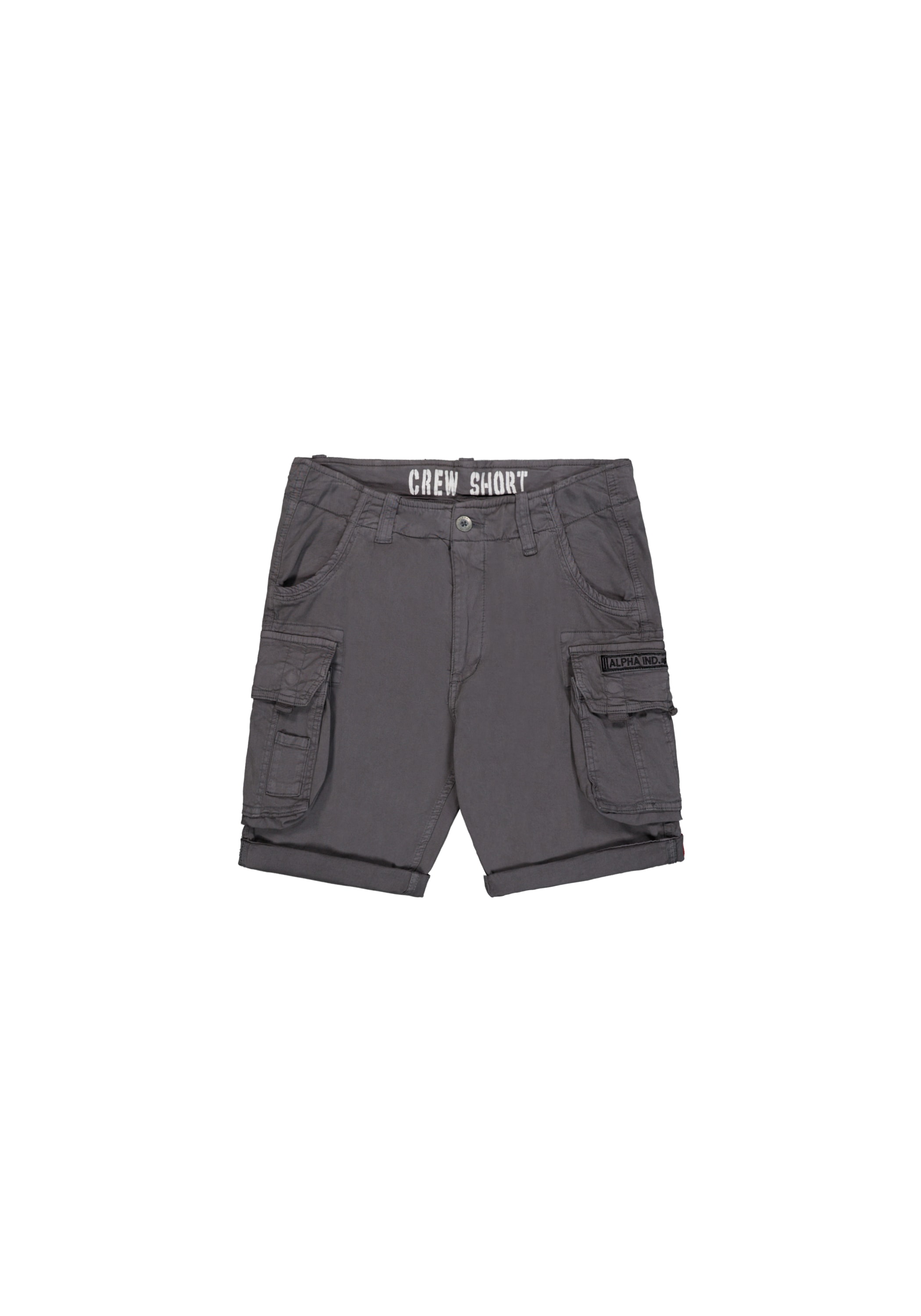 Herren Shorts "Crew Short", grau, Gr. 29, ALPHA INDUSTRIES, Obermaterial: 98% Baumwolle, 2% Elastan; Futter: 100% Baumwolle, Hosen