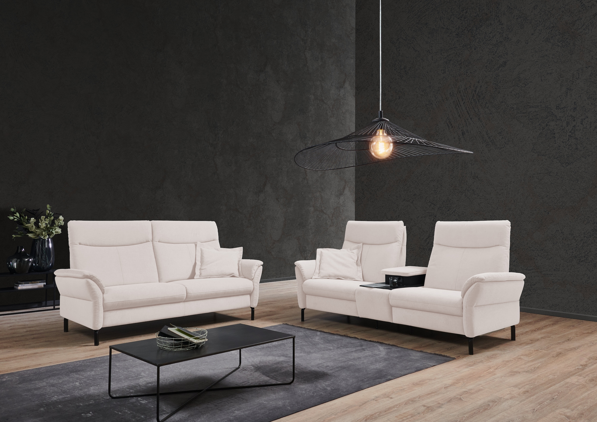 Home affaire 3-Sitzer "Sisto" inklusive manueller Kopfteilverstellung günstig online kaufen