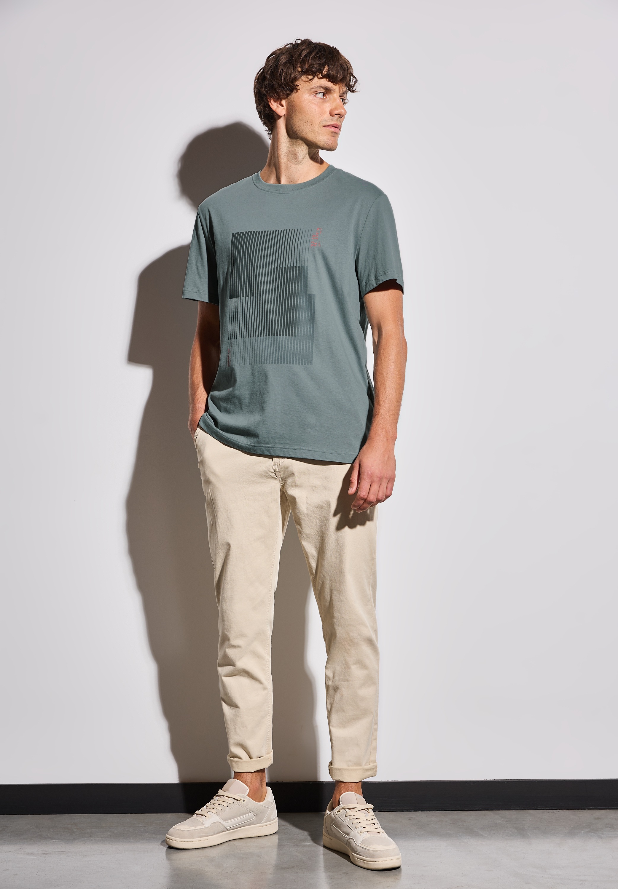 STREET ONE MEN T-Shirt, aus reiner Baumwolle