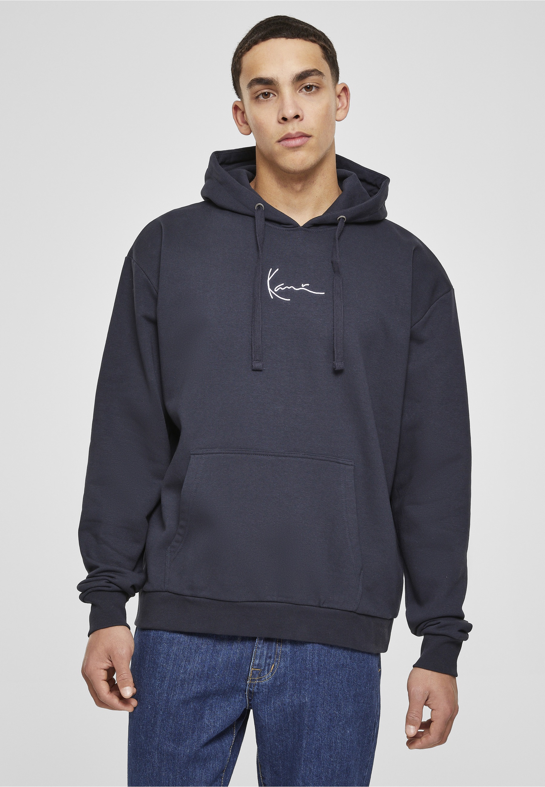 Karl Kani Rundhalspullover »Karl Kani Herren Small Signature Hoodie navy« 1 Stk.