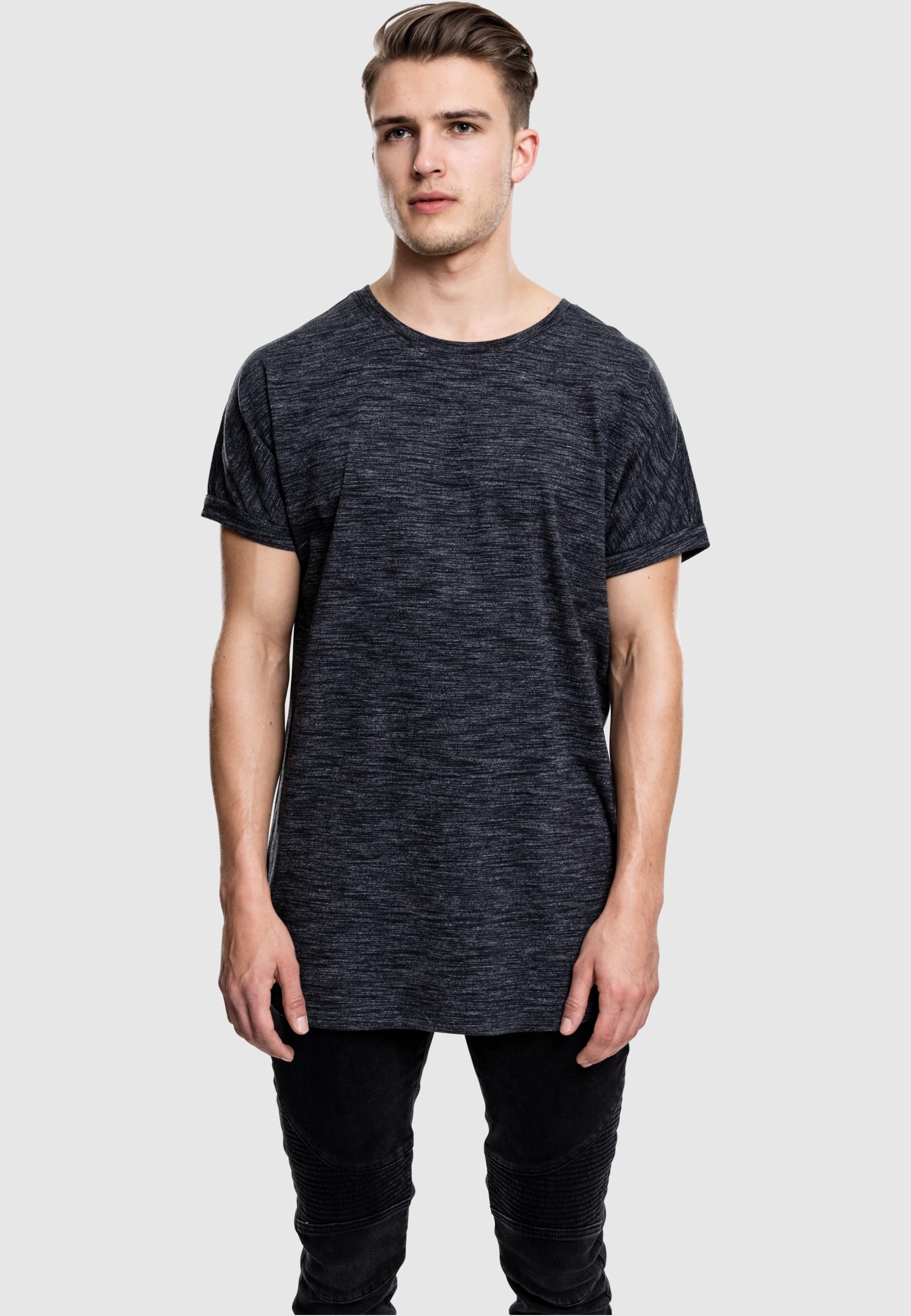 URBAN CLASSICS T-Shirt »Urban Classics Herren Long Space Dye Turn Up Tee«, (1 tlg.)
