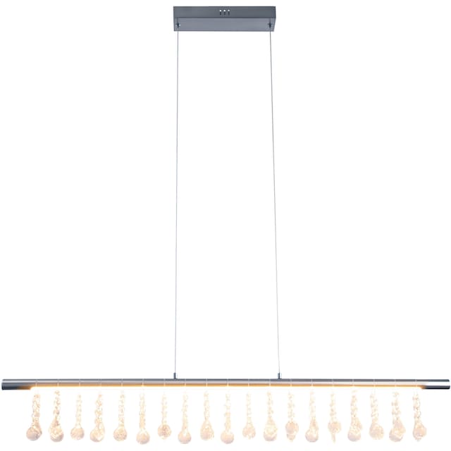 näve LED Pendelleuchte »Nobilis«, 1 flammig-flammig, Hängeleuchte, dimmbar,  warmweiß, L: 100cm, satin-nickel | BAUR