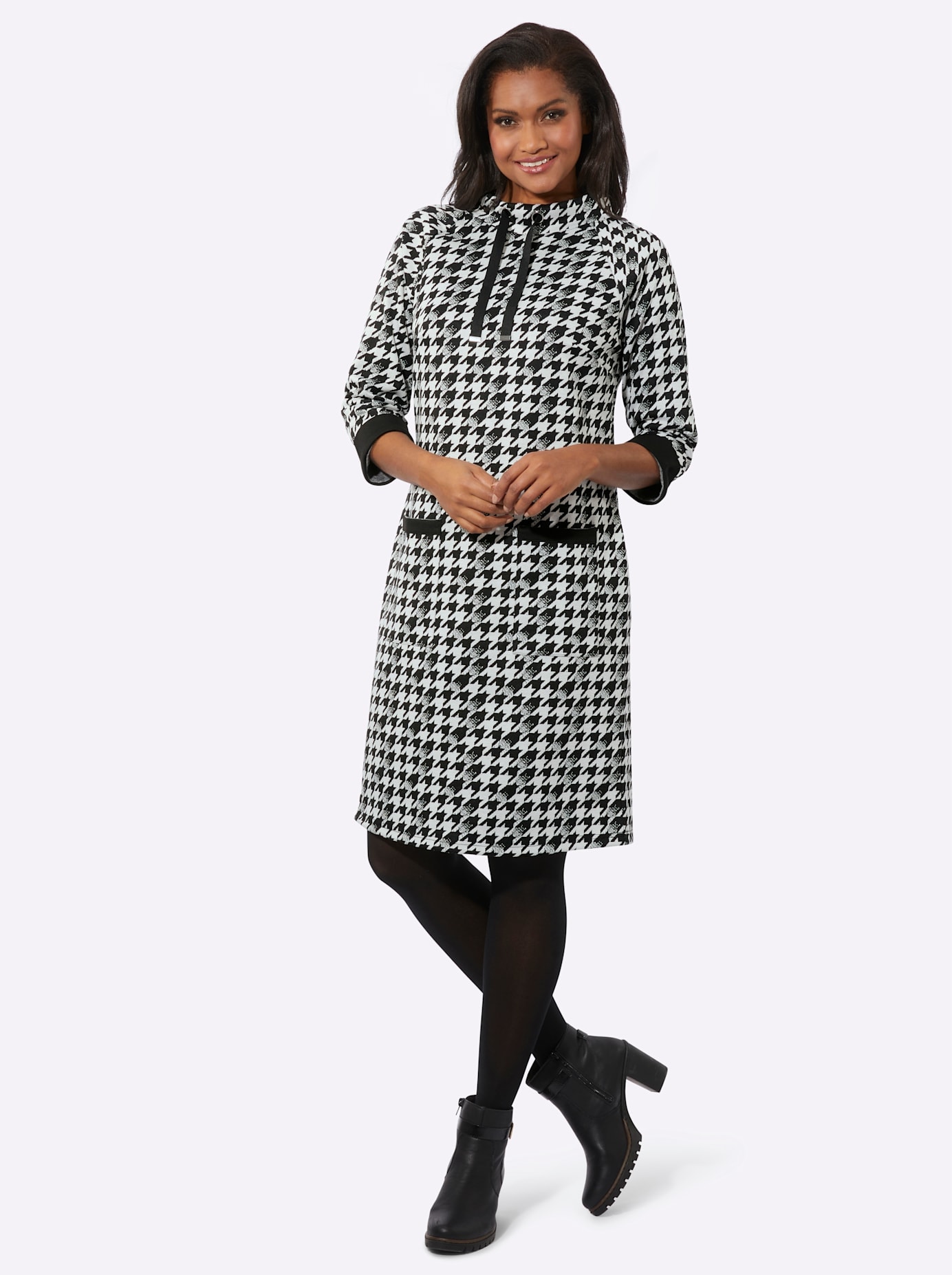 Inspirationen Jerseykleid "Jersey-Kleid" aufgesetzte Taschen günstig online kaufen