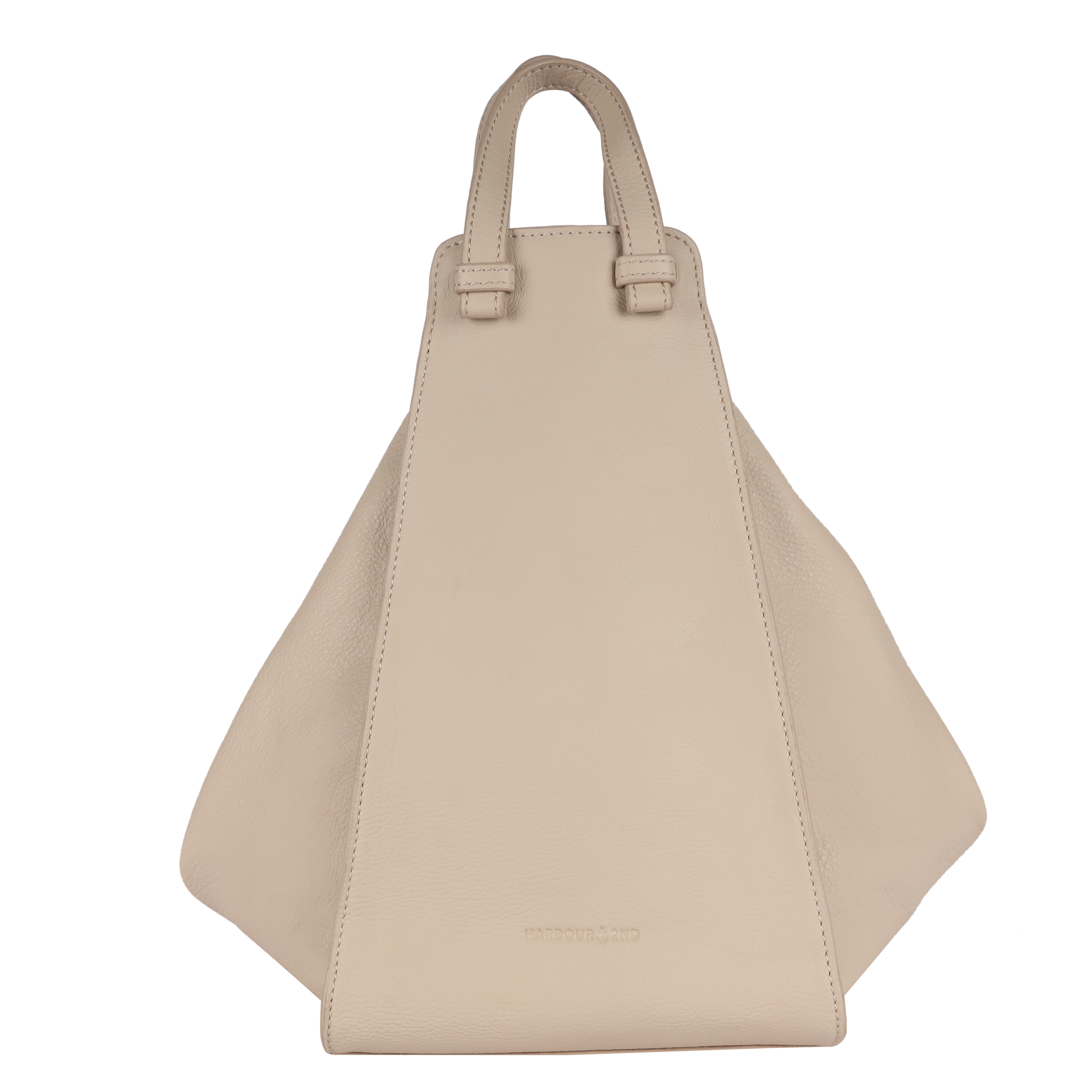 HARBOUR 2ND Damen Daypack "Mireille", beige, Leder, Rucksäcke, Damenrucksack Rucksack Cityrucksack