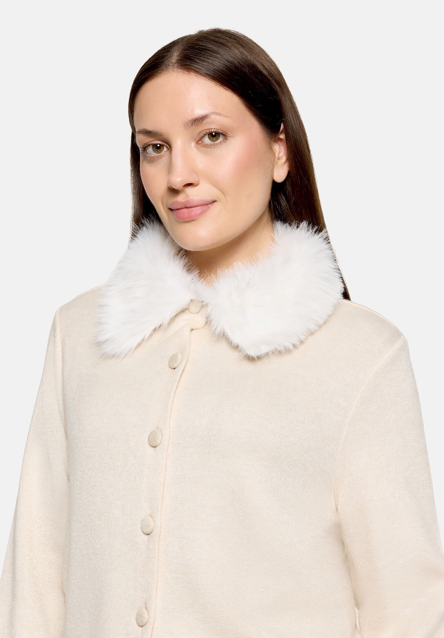 Cartoon Sweatjacke »Damen mit Kunstfellkragen«