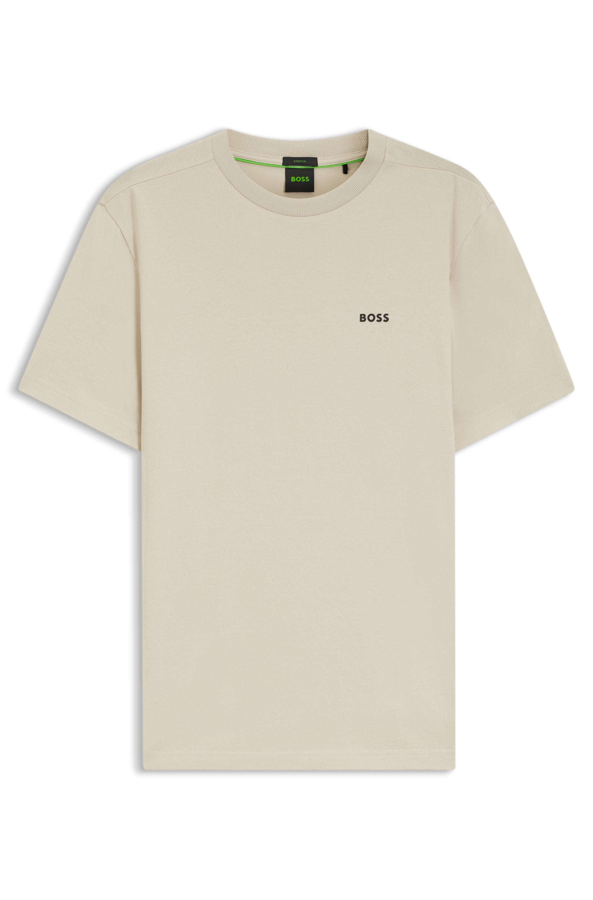 BOSS GREEN Rundhalsshirt "Tee" mit gummiertem Kontrast-Logo günstig online kaufen