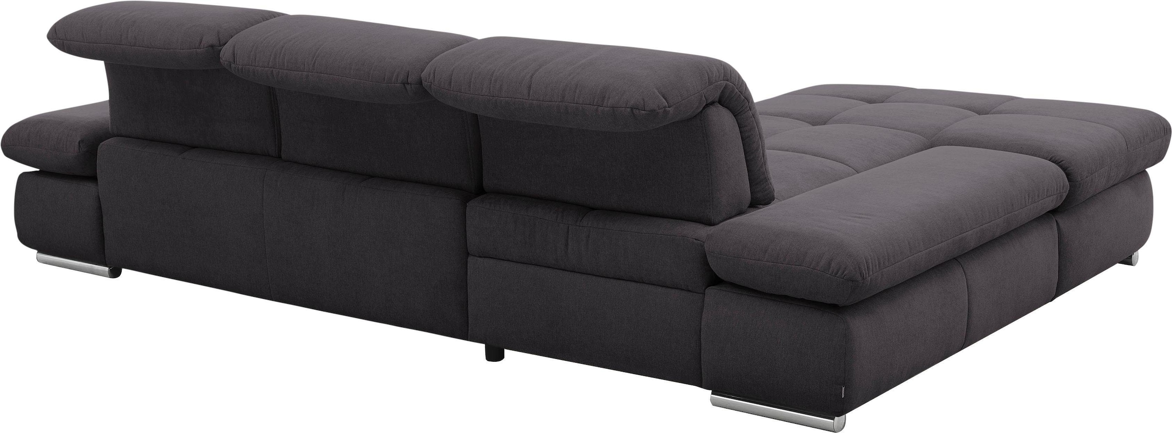 set one by Musterring Ecksofa »SO4100 V«, mit verstellbaren Kopfteilen, wahlweise mit Funktionen, Cord-Bezug