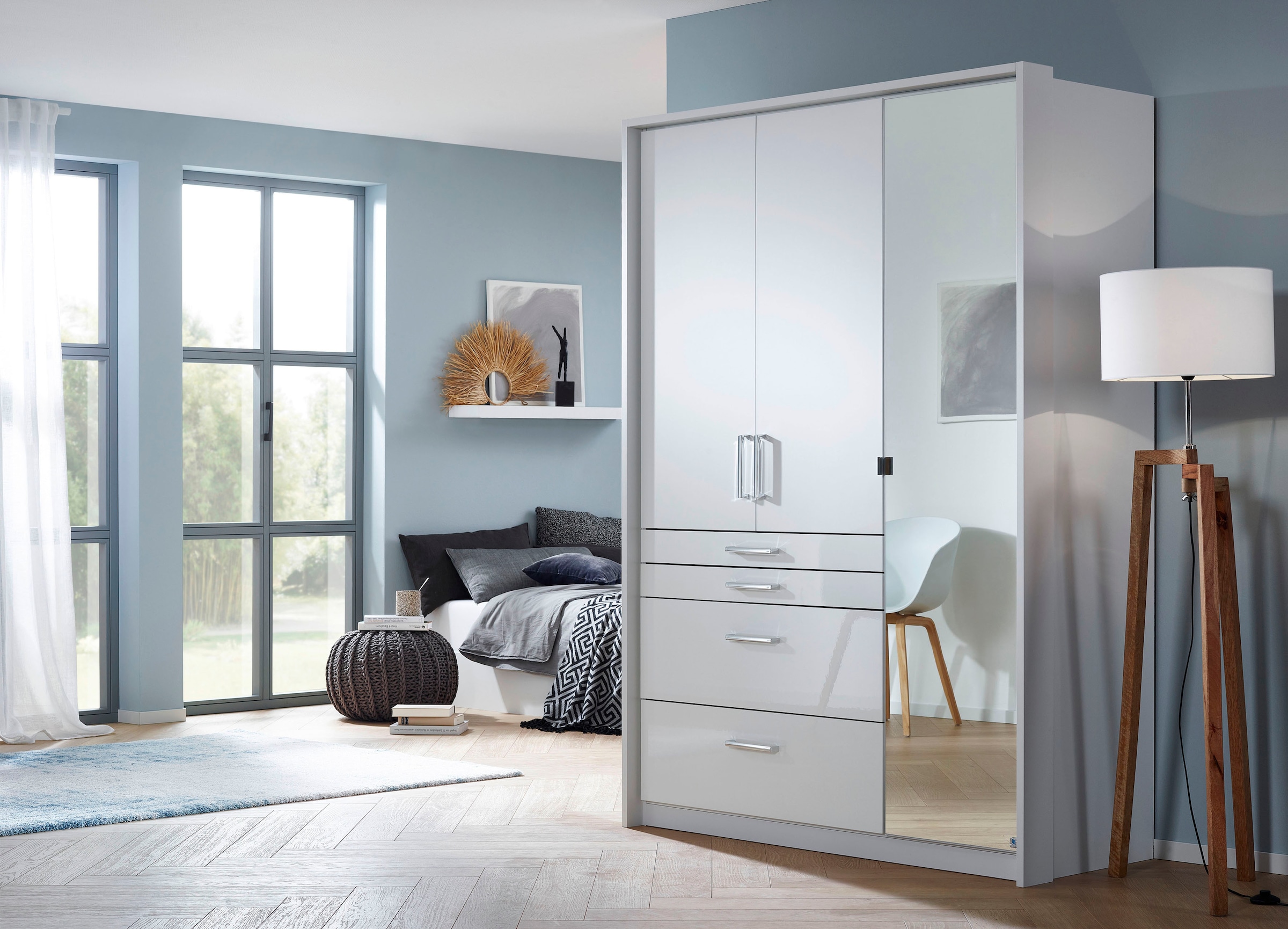 rauch Drehtürenschrank »Kleiderschrank Schrank Garderobe Garderobenschrank Topseller HOMBURG«, inkl. Passepartout, oberer Schubkasten mit Einteilung MADE IN GERMANY