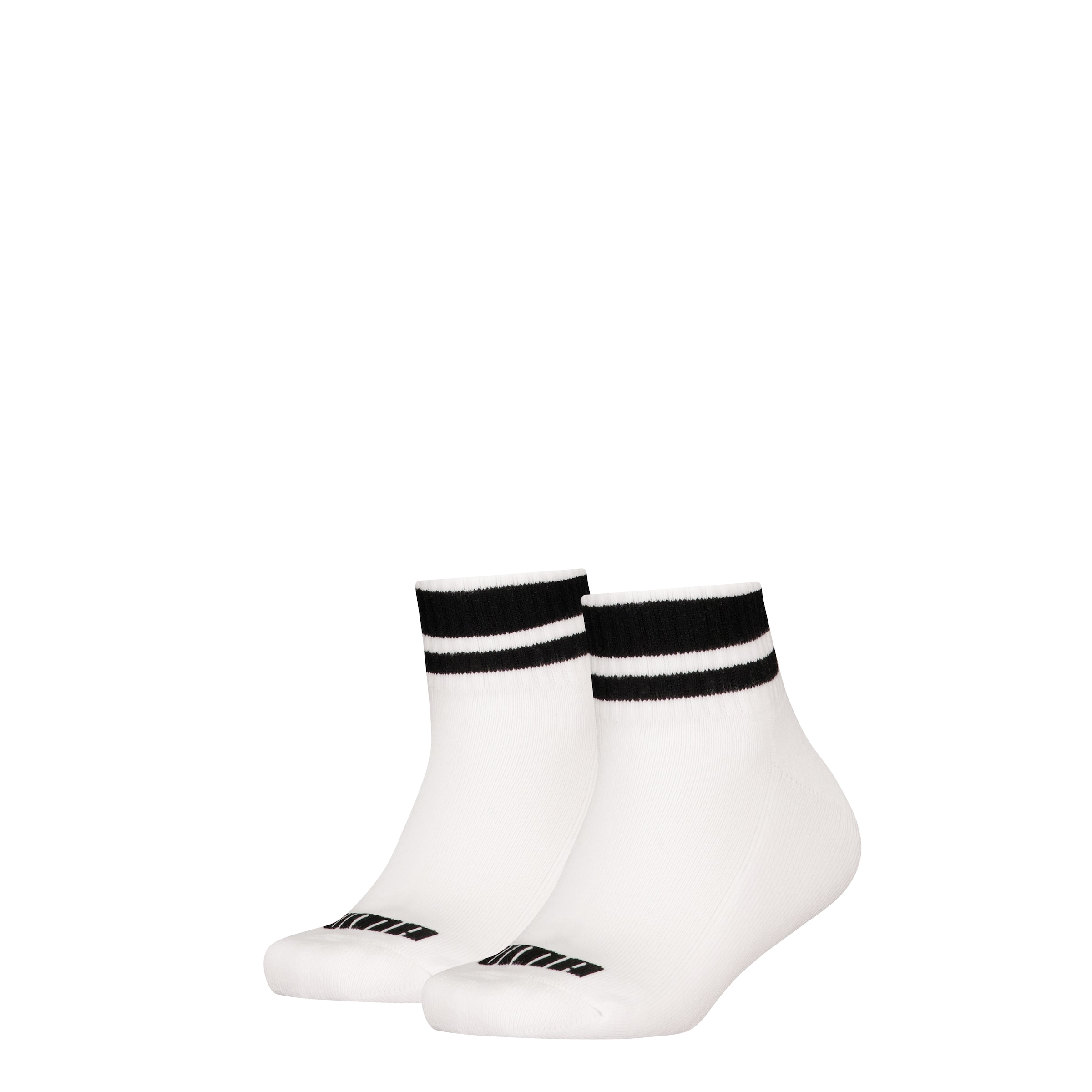 PUMA Kurzsocken "PUMA KIDS CLYDE CUSHIONED QUARTER 2P" 2 Paar, mit gestreif günstig online kaufen