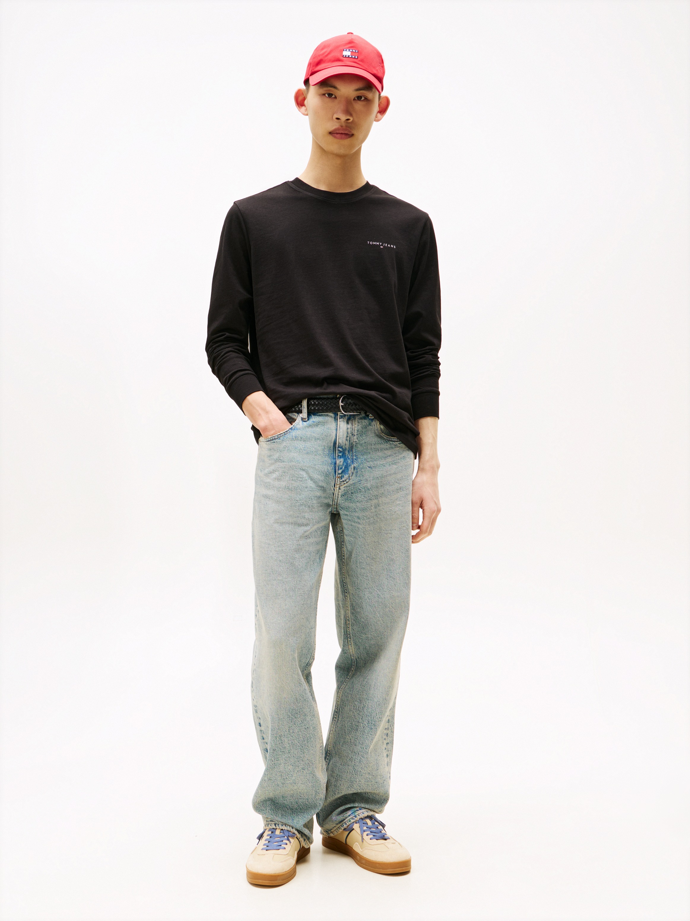Tommy Jeans Langarmshirt "TJM SLIM CHEST LINEAR LS TEE EXT", Mit Rundhalsau günstig online kaufen