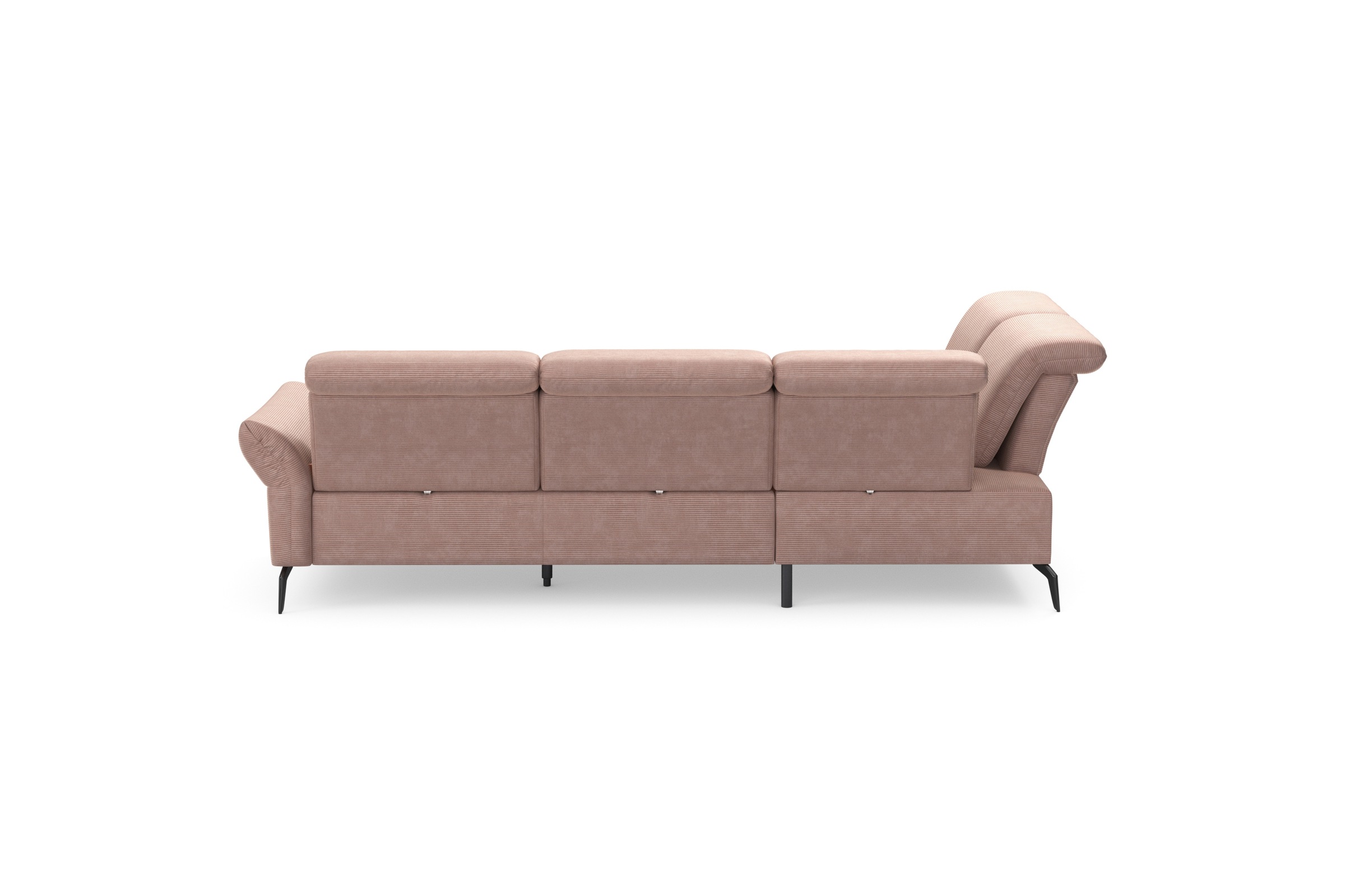 INOSIGN Ecksofa »Coco L-Form«, Sitztiefen-, Arm- und Kopfteilverstellung, Cord-Bezug, Fußhöhe 15 cm