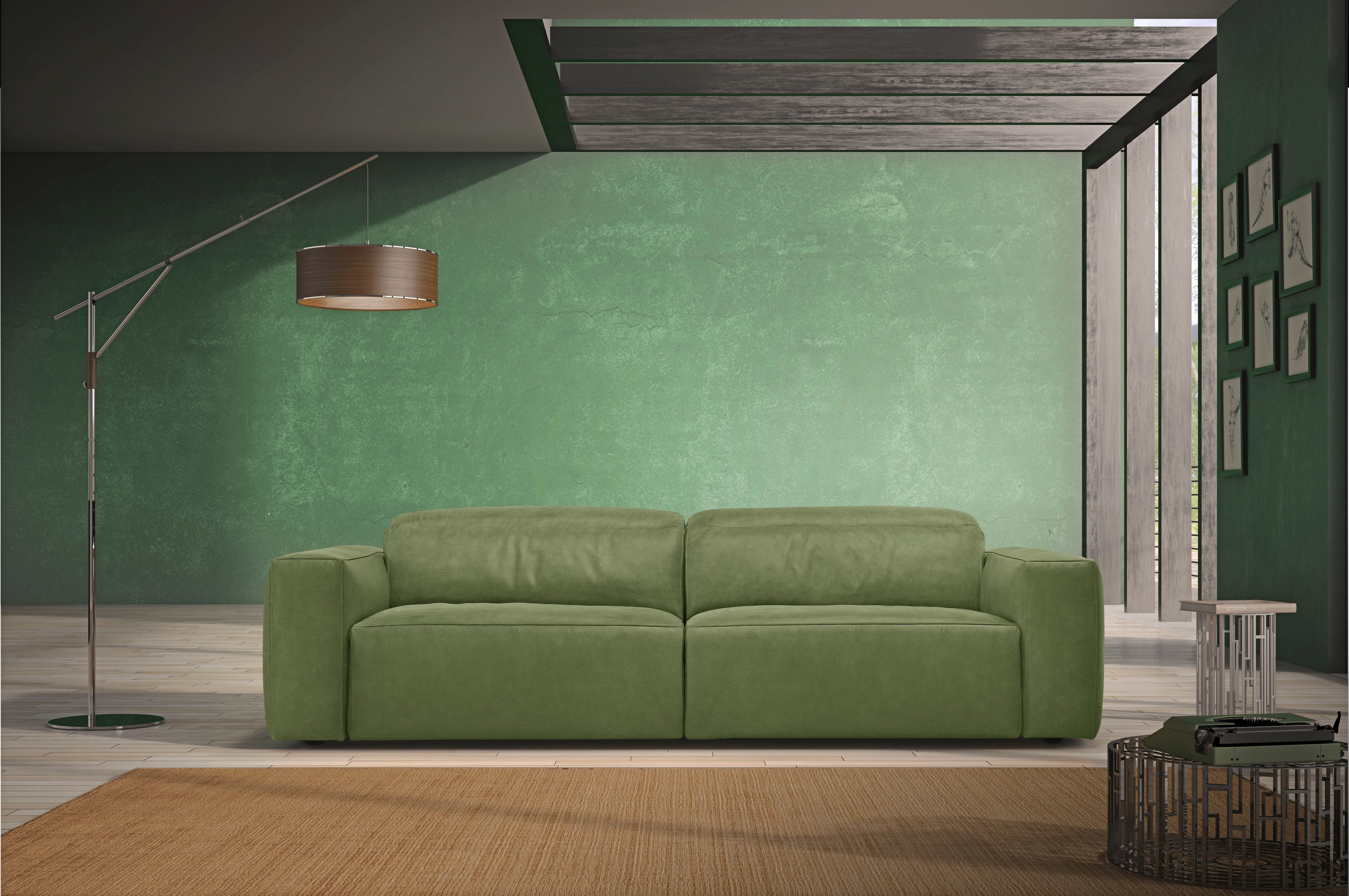 Egoitaliano 2,5-Sitzer "Beverly, Designsofa mit erstklassigem Sitzkomfort und tollen Details" Breite 242 cm, verstellbare Kopfteile