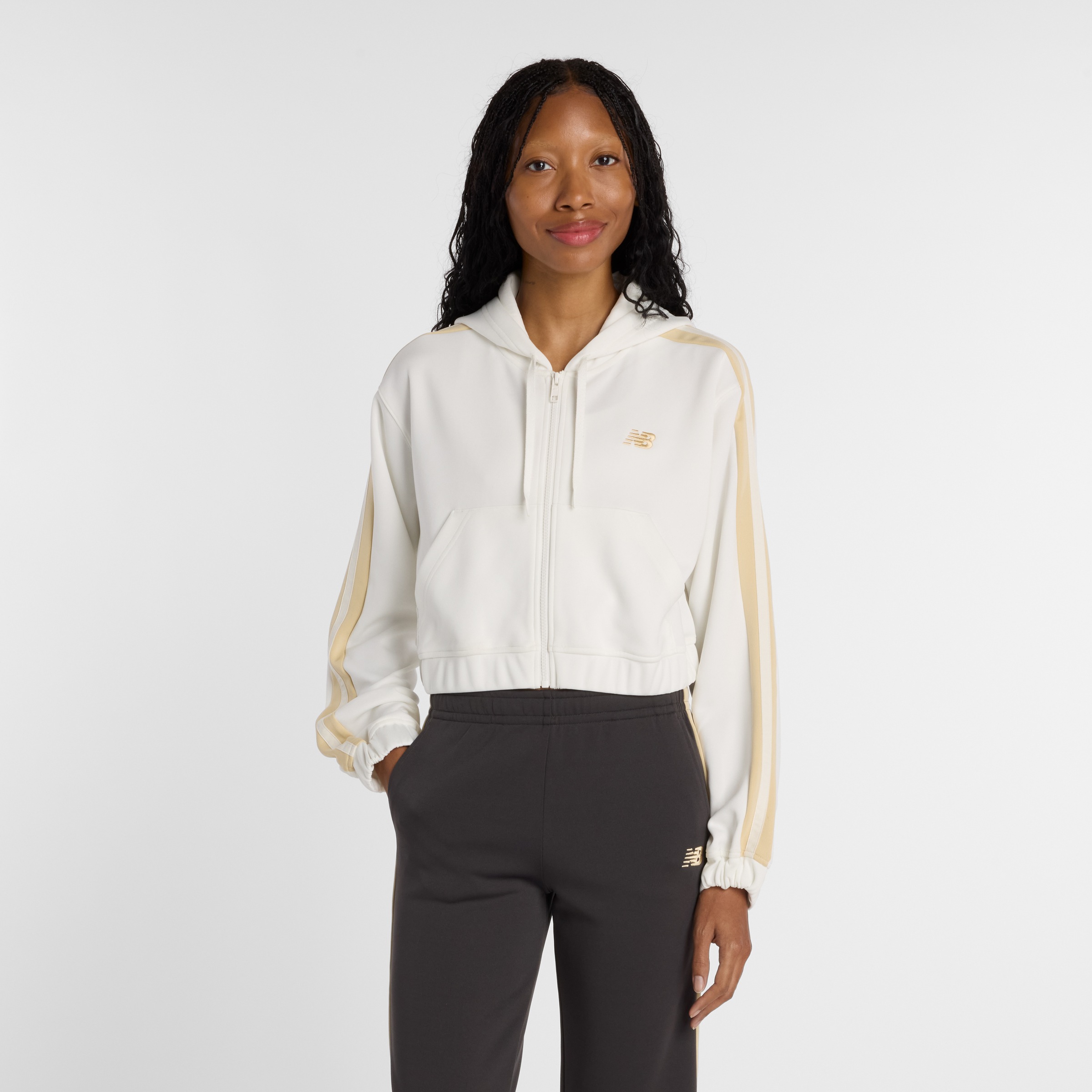 New Balance Kapuzensweatjacke mit Kapuze, aus Polyester, mit Reißverschluss günstig online kaufen