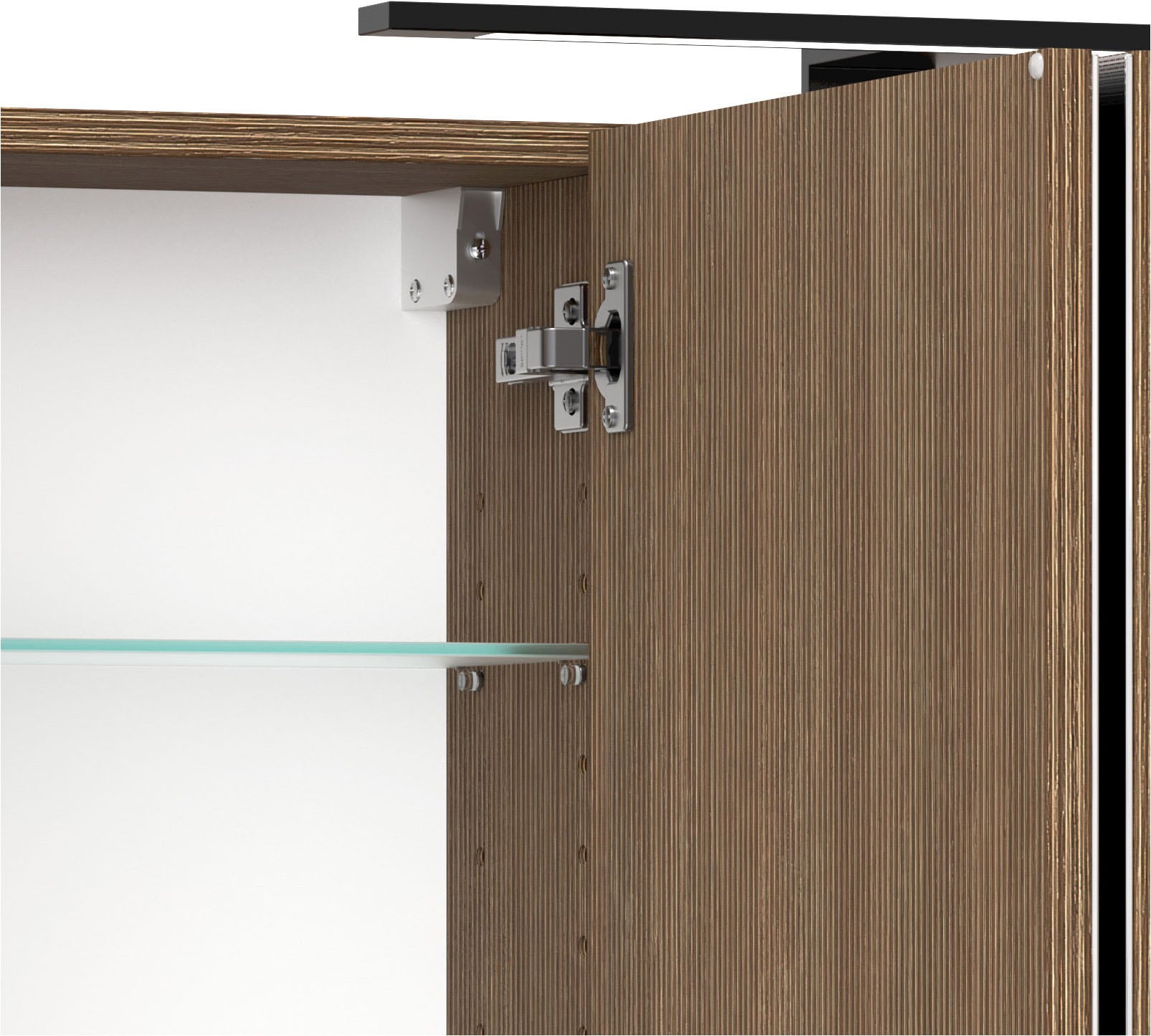 welltime Spiegelschrank, Welltime, Breite 120 cm, gedämpfte Scharniere, inkl. Steckdose