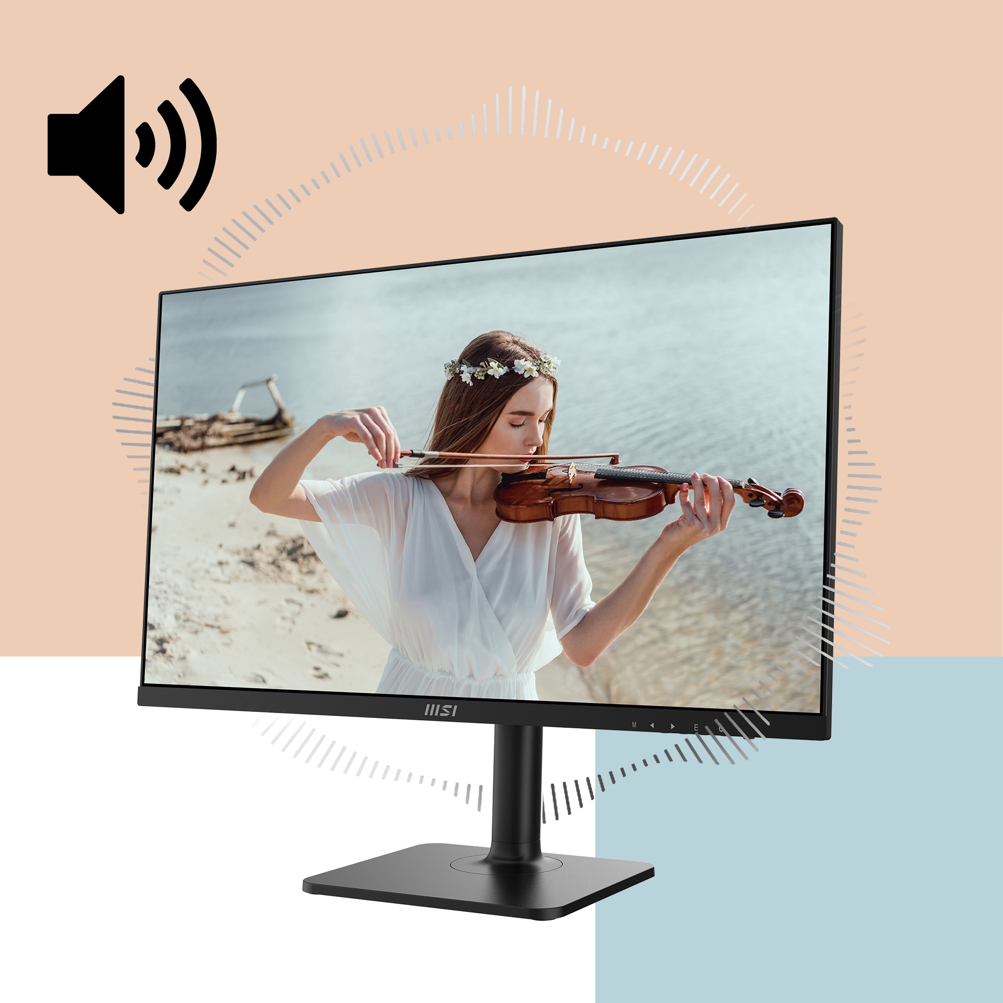 MSI LED-Monitor »Modern MD272QXP«, 69 cm/27 Zoll, 2560 x 1440 px, WQHD, 1 ms Reaktionszeit, 100 Hz, höhenverstellbar, 3 Jahre Herstellergarantie, USB-C