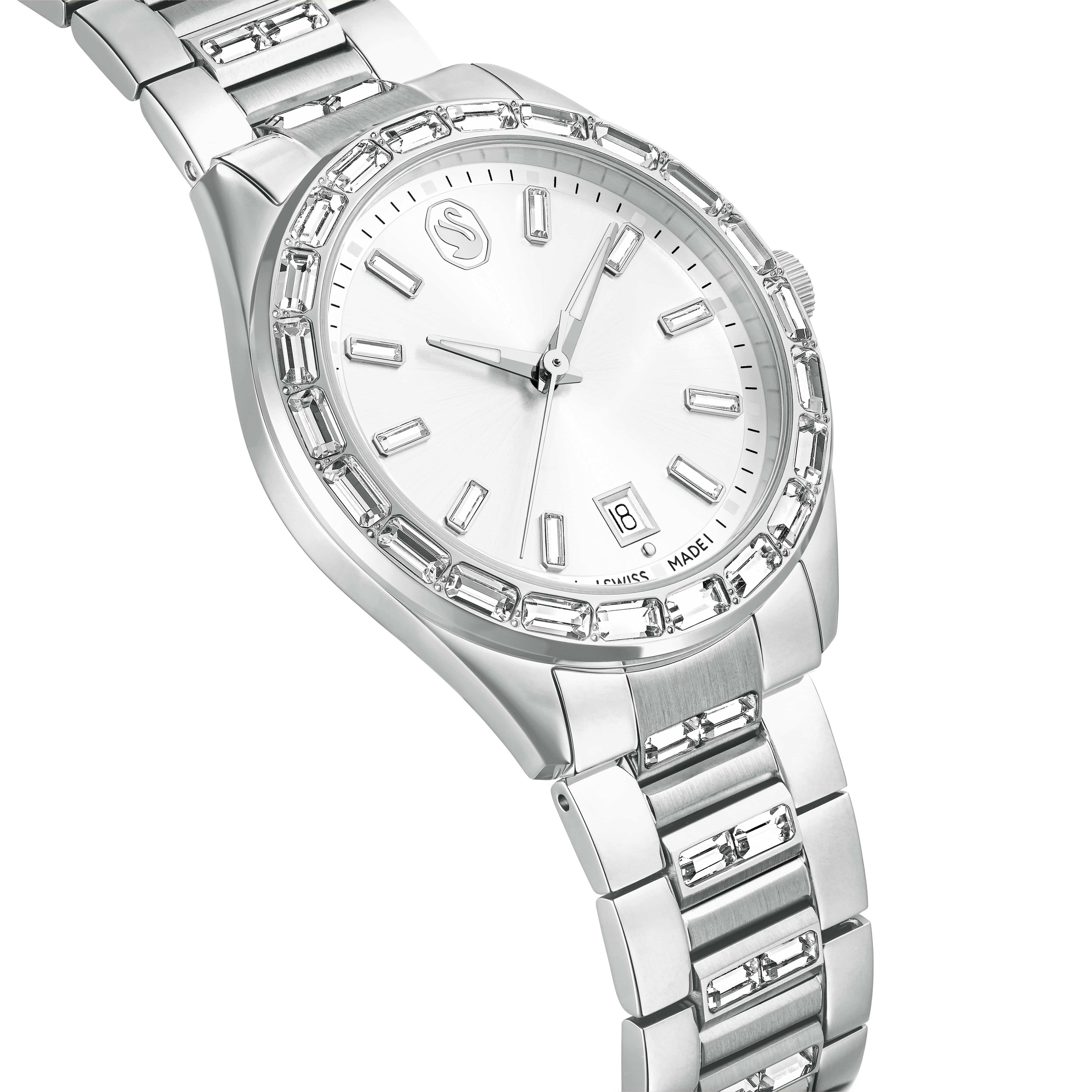 Swarovski Quarzuhr »MATRIX« Armbanduhr, Damenuhr, Swiss Made, Edelstahlarmband, analog
