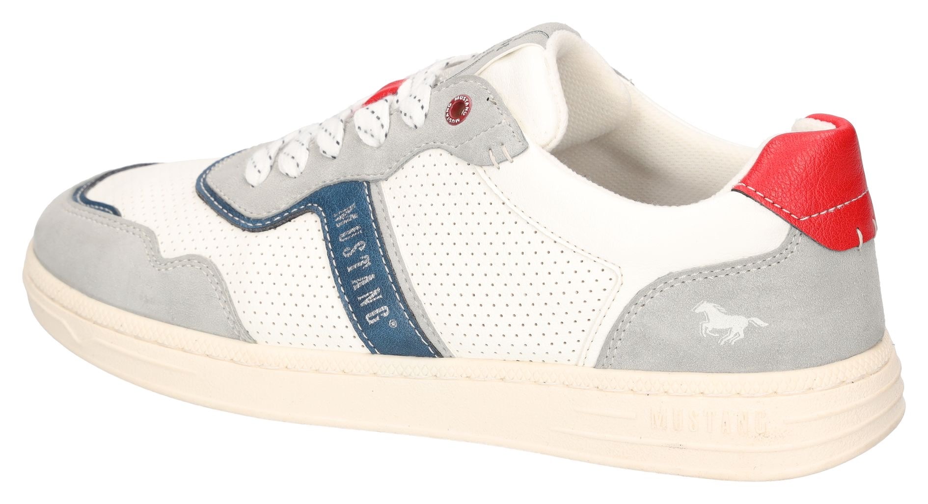 Mustang Shoes Sneaker, Retro Sneaker, Schnürschuh mit Kontrastbesätzen