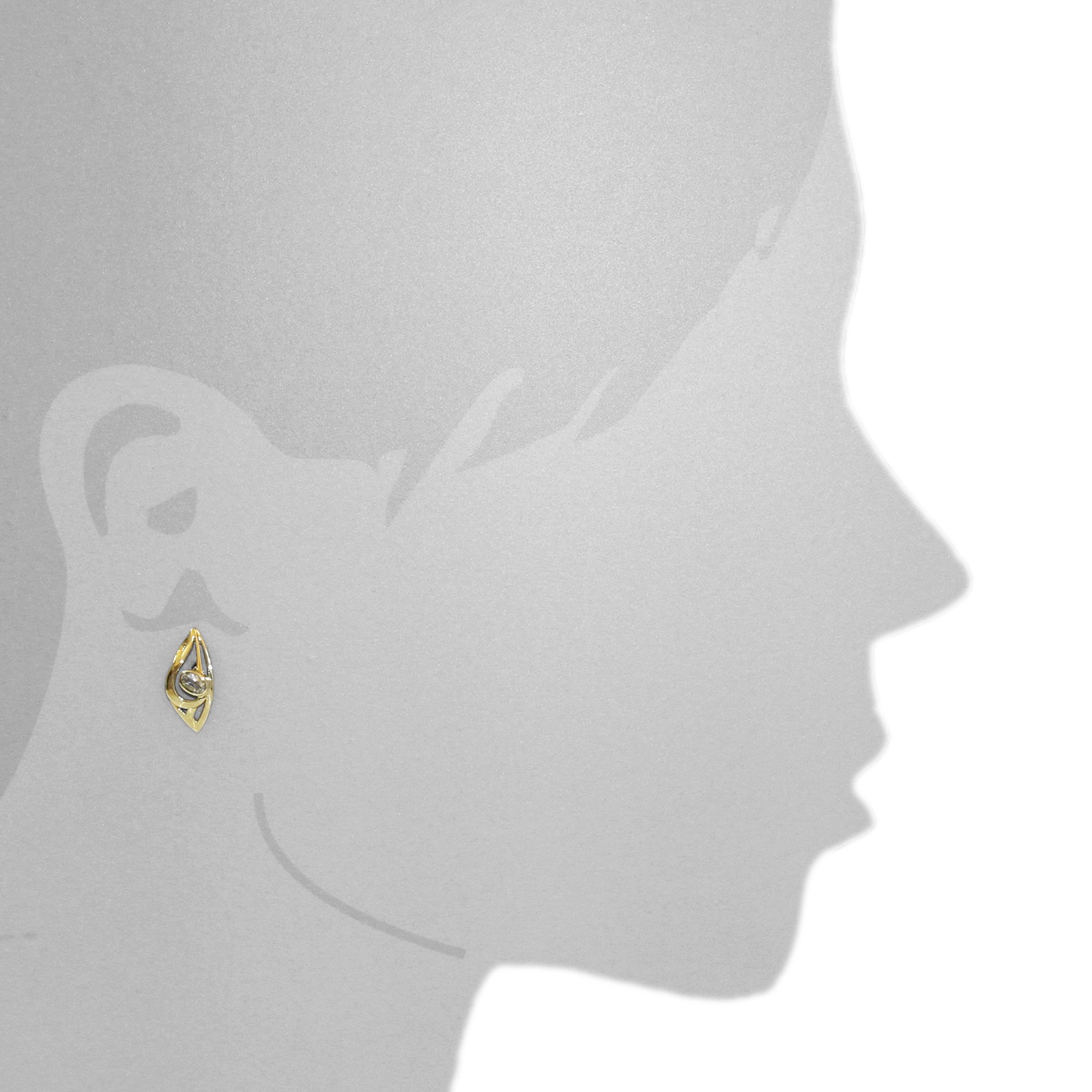 OSTSEE-SCHMUCK Paar Ohrstecker »- Sabia - Gold 333/000 - Aquamarin«