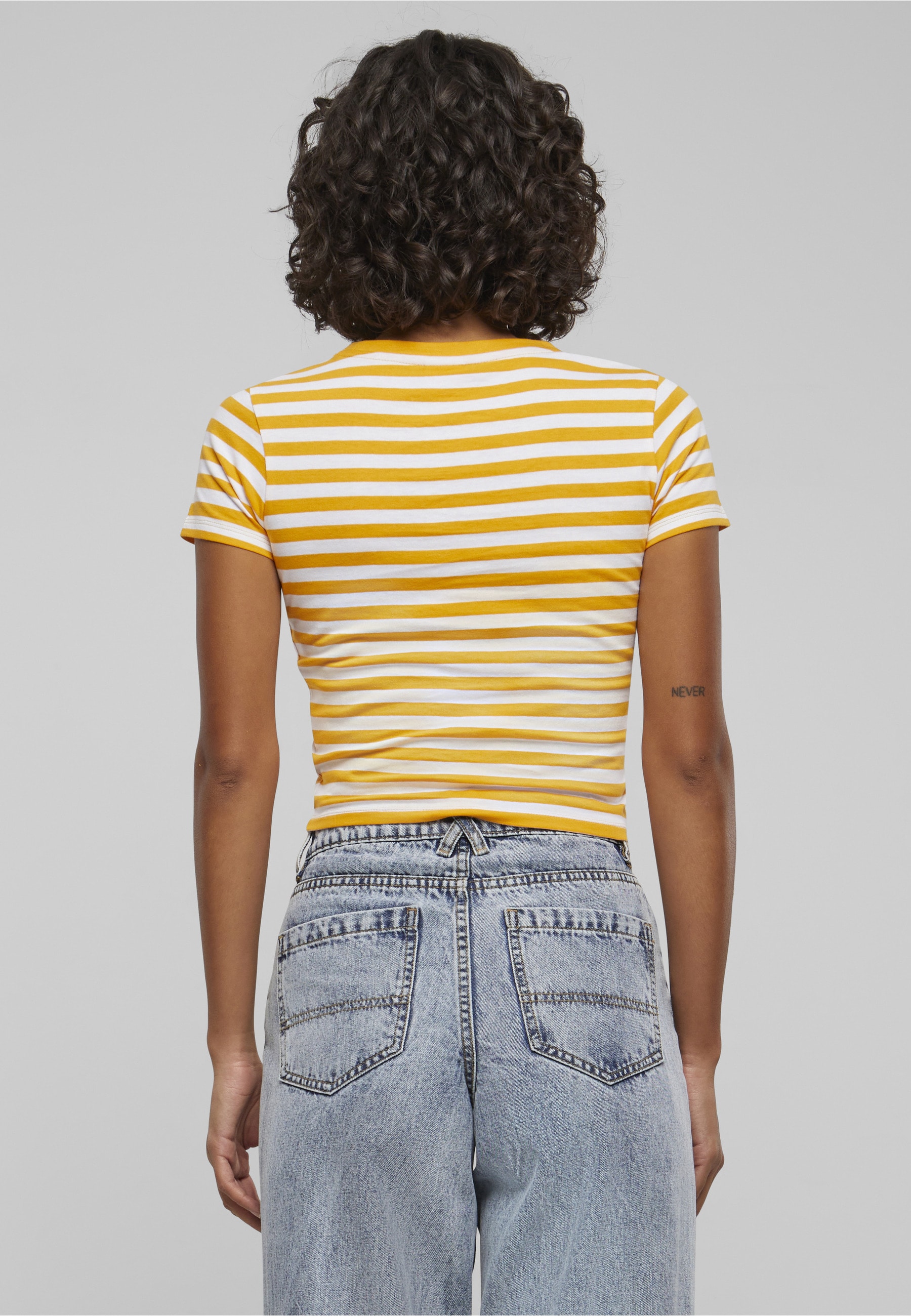 URBAN CLASSICS T-Shirt »Urban Classics Damen Ladies Short Striped Tee« 1 Stk.