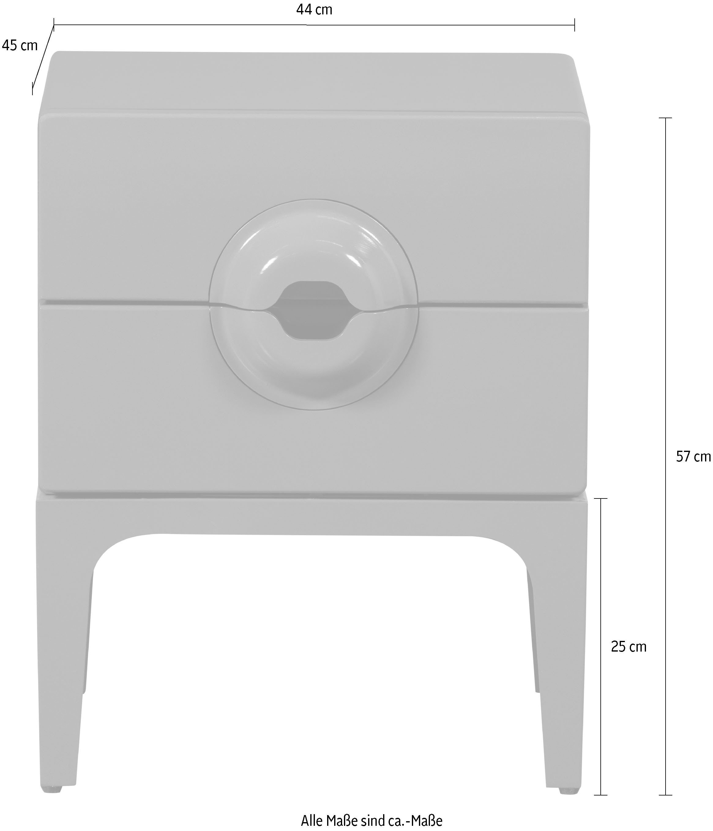 WOOOD Nachtkonsole »WOOOD Merge Kommode/Nachttisch 2 Schubladen«