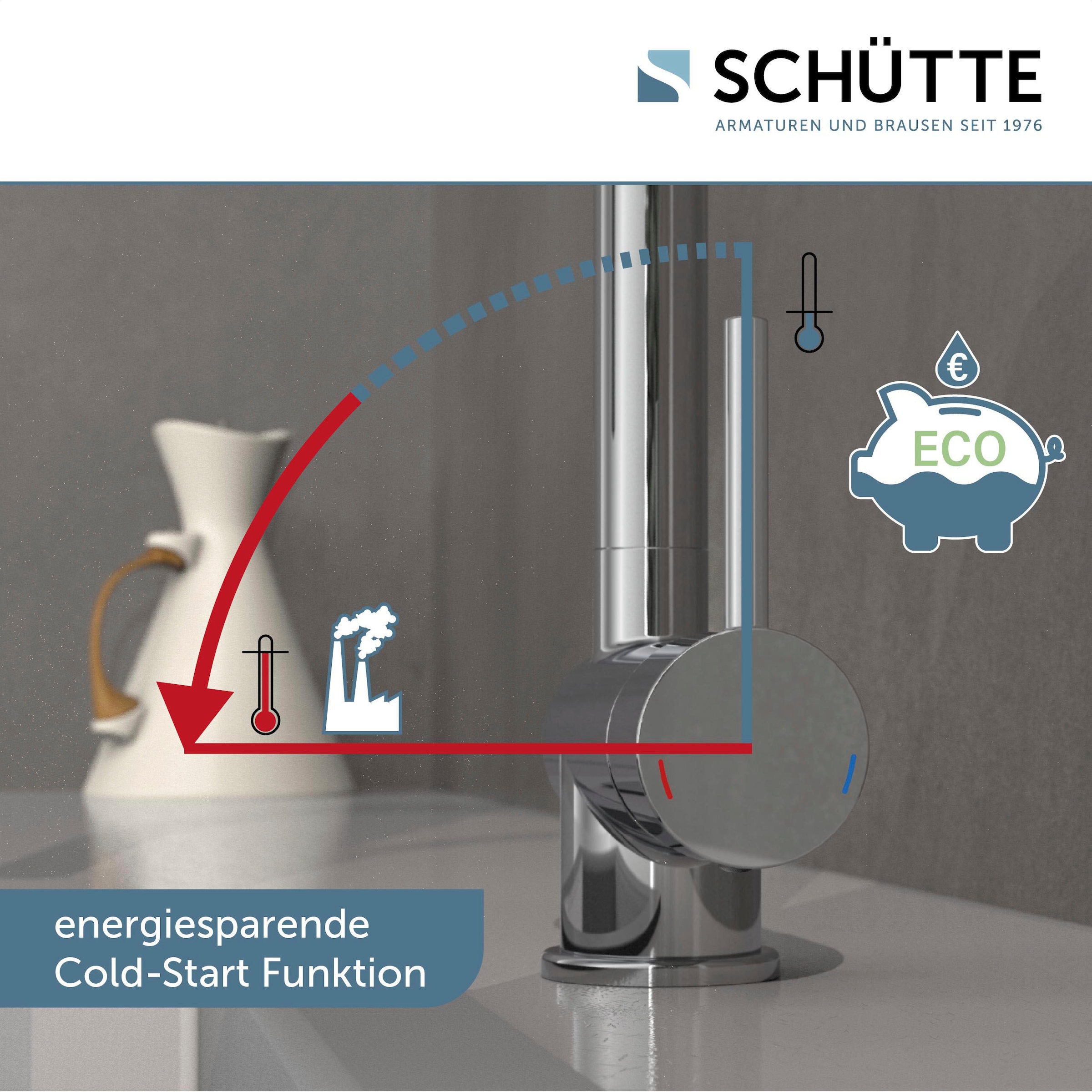 Schütte Spültischarmatur »Stella«, temperaturgesteuerter LED Wasserhahn,  360° schwenkbar kaufen | BAUR
