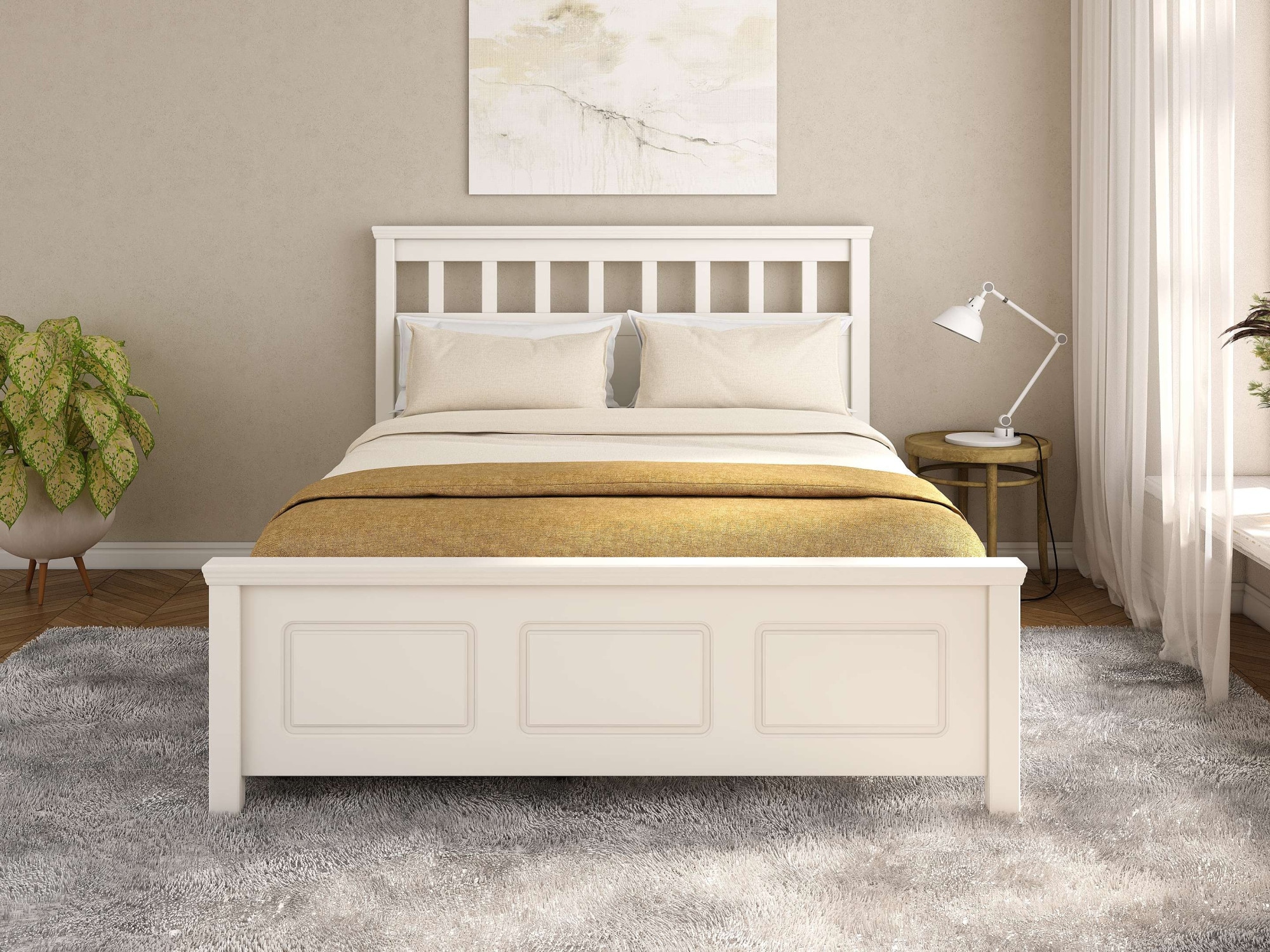 OTTO home Bett »Tillian, Bettgestell, Doppelbett, Bettkasten optional, Made in EU« B/T/H: 149,6/213,1/230,8 cm,  aus massiver Kiefer in Kombination mit MDF, FSC®, inklusive Lattnerost