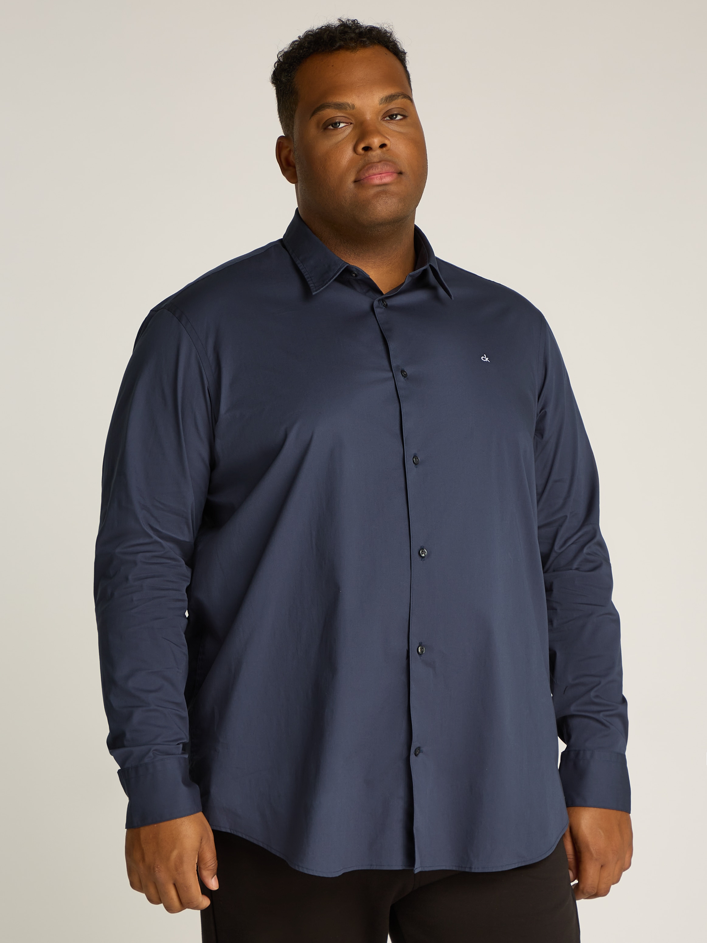 Calvin Klein Big&Tall Langarmhemd "BT STRETCH POPLIN SLIM SHIRT", in großen günstig online kaufen