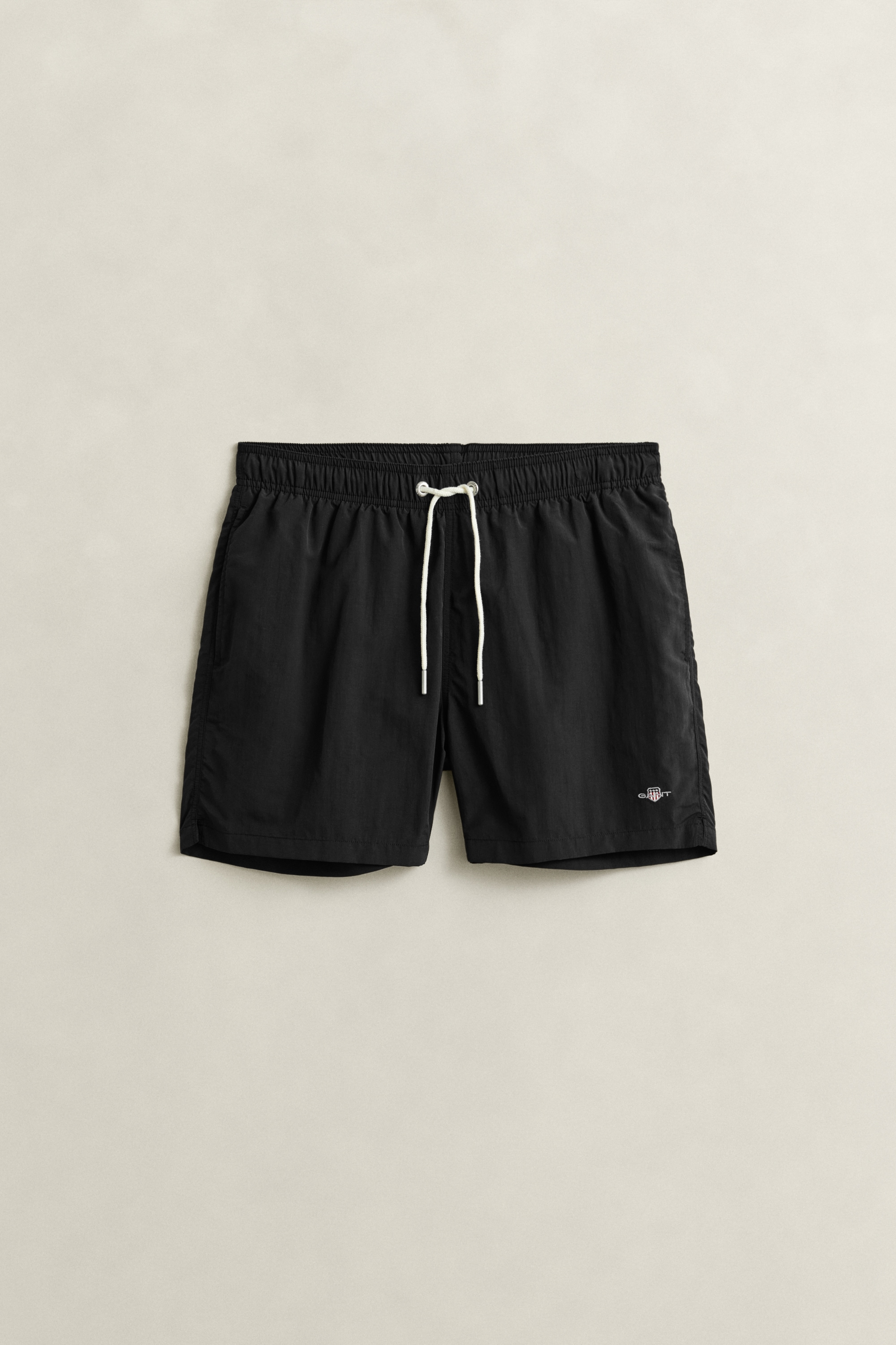 Badeshorts GANT, Gr. 4XL, N-Gr, schwarz, Web, Obermaterial: 100% Polyamid, Badehosen Badeshorts, Regular fit mit elastischem Bund