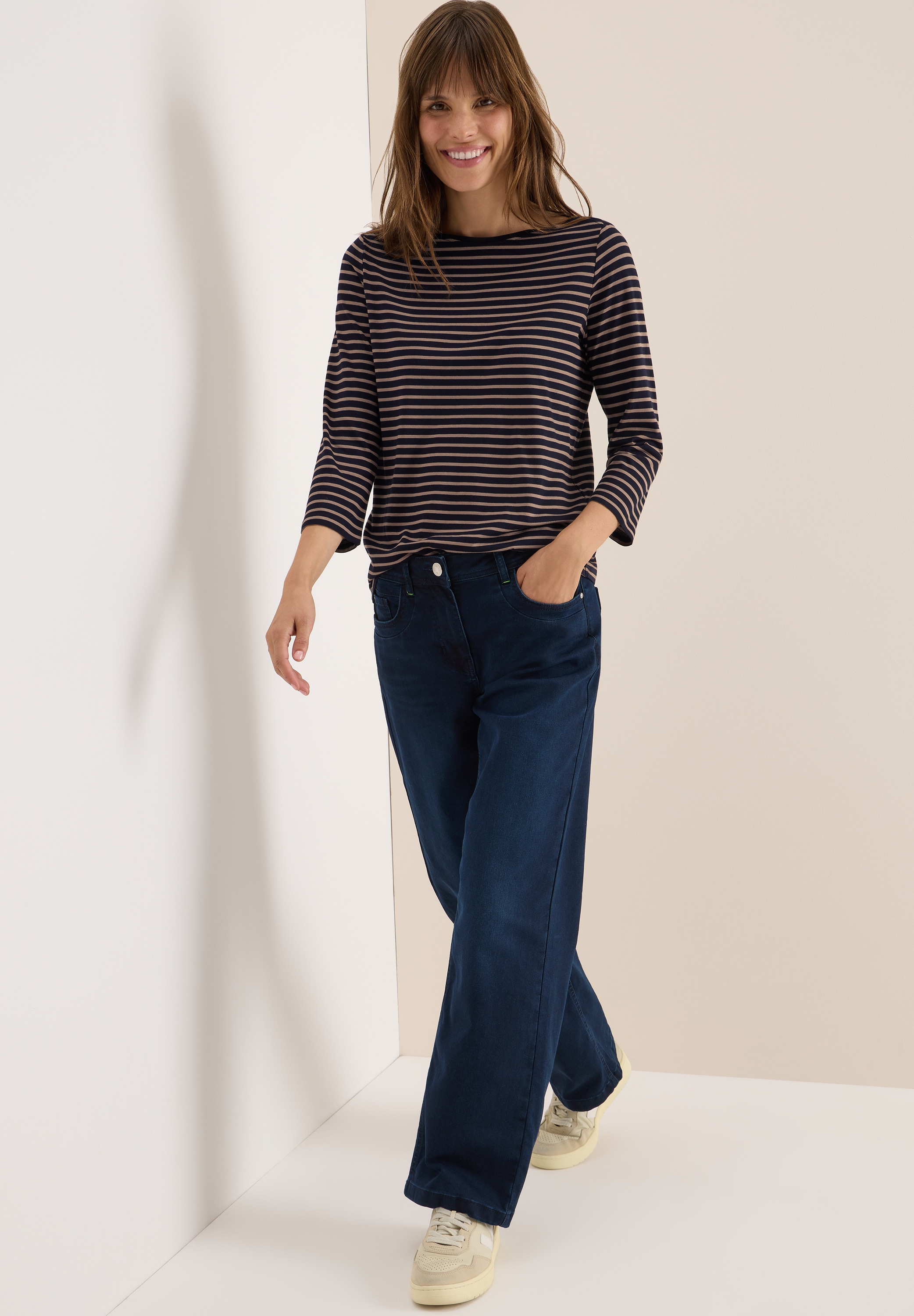Cecil 3/4-Arm-Shirt, mit Streifen Muster