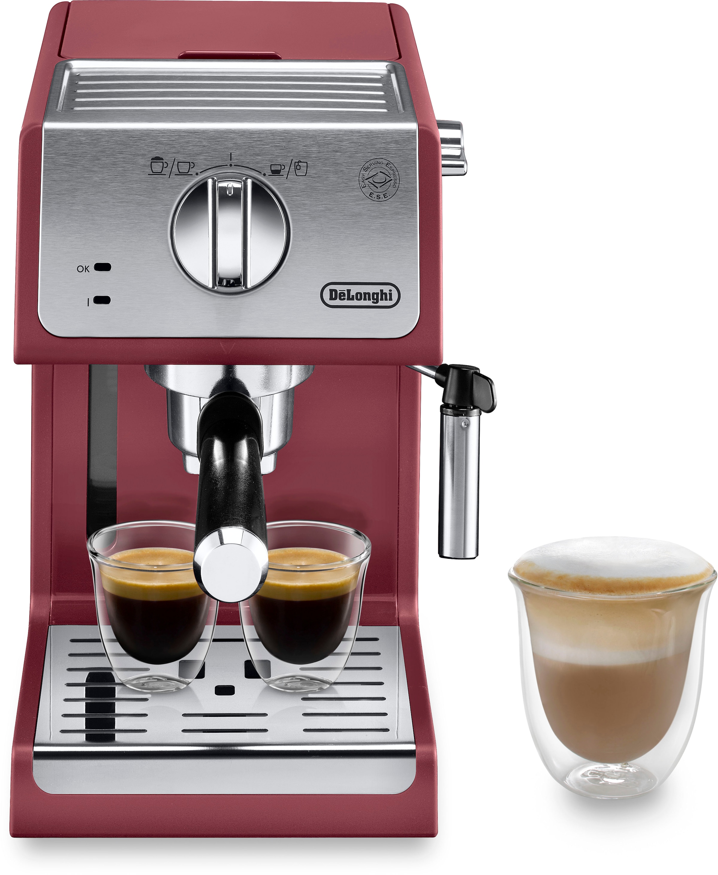 DeLonghi Espressomaschine "Active Line ECP 33.21.R", Siebträger, 1100 Watt, 15 Bar