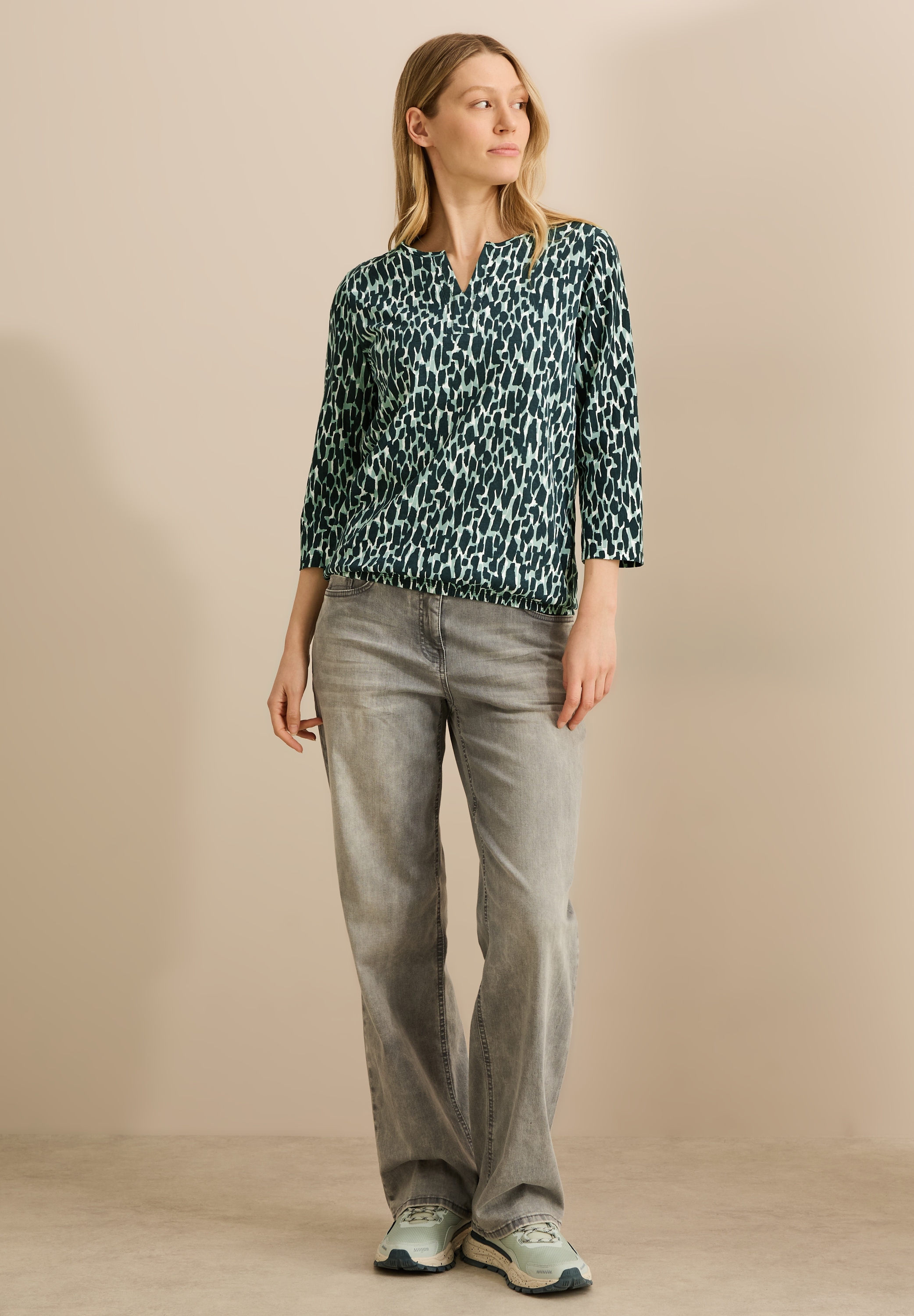 Cecil 3/4-Arm-Shirt, aus reiner Baumwolle