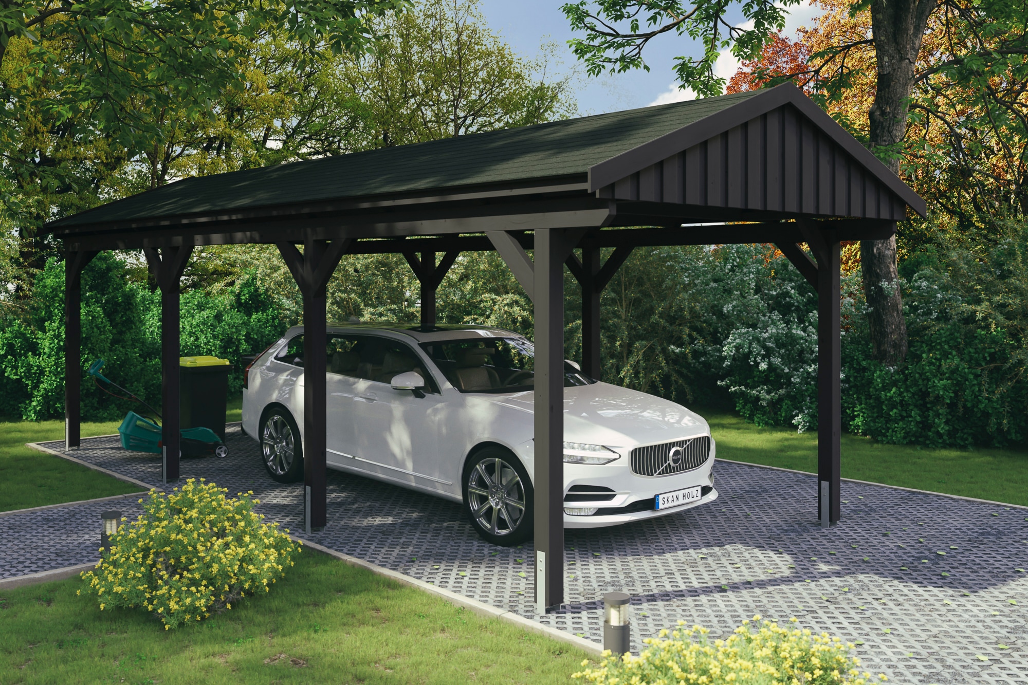Skanholz Einzelcarport »Fichtelberg«, 273 cm, Anthrazit