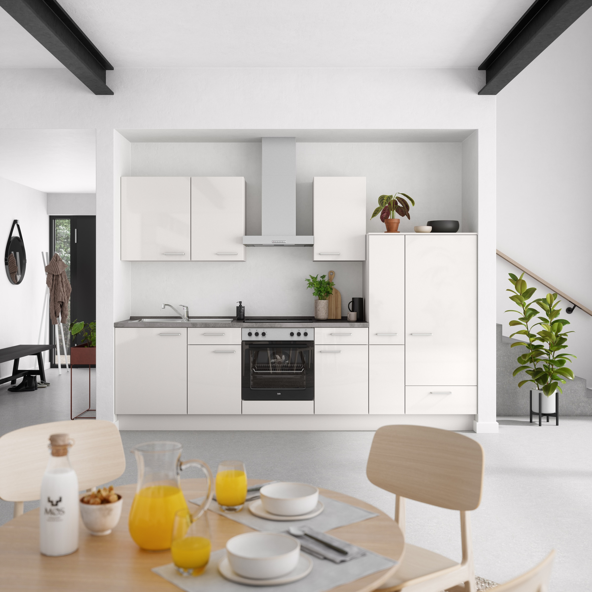nobilia® Küchenzeile »"Flash I"«, vormontiert, Ausrichtung wählbar, Breite 300 cm, wahlw. mit E-Geräten